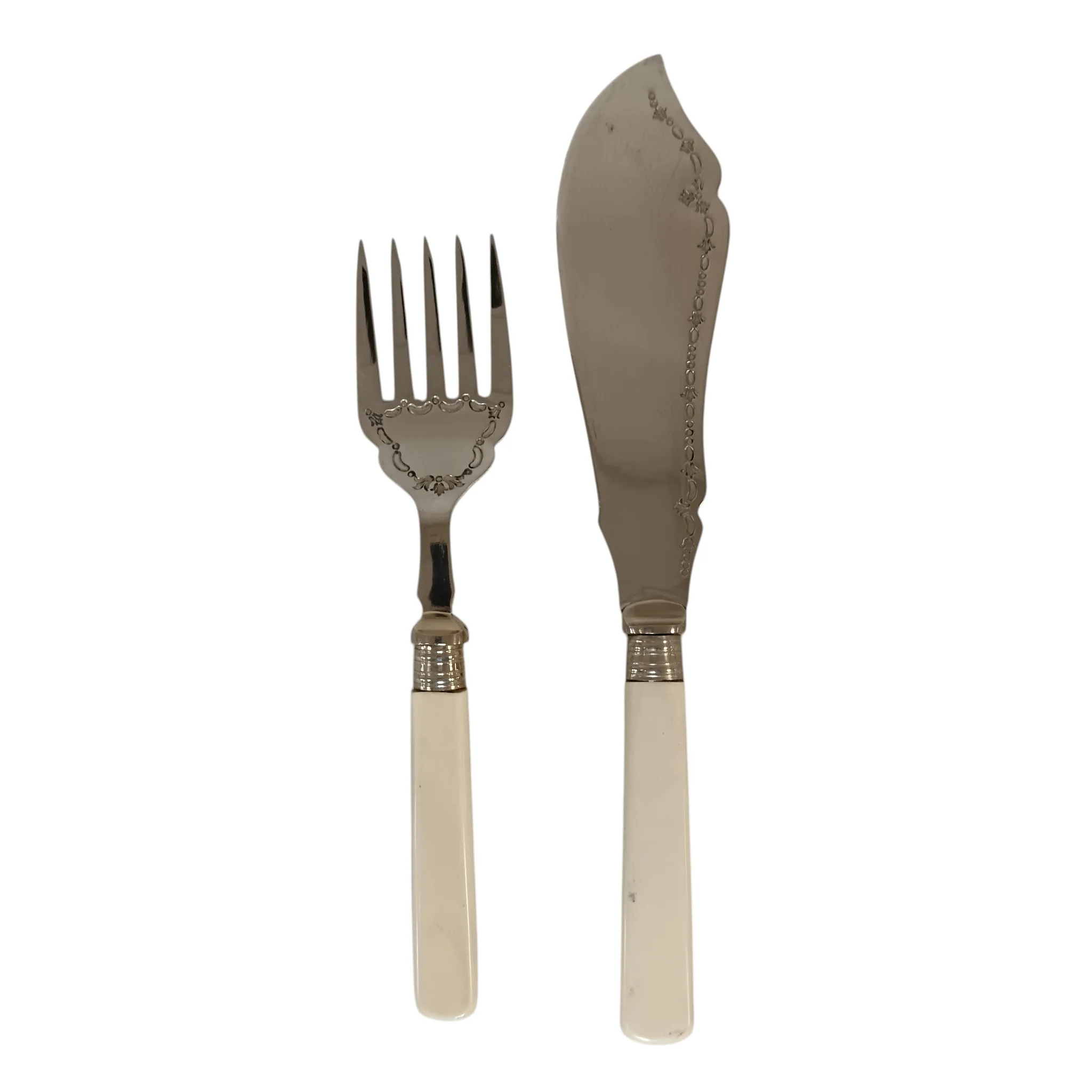 14 Piece Cutlery Set Stainless Steel Nickel Plated Fish Knife & Fork | Pre-loved - Image 5