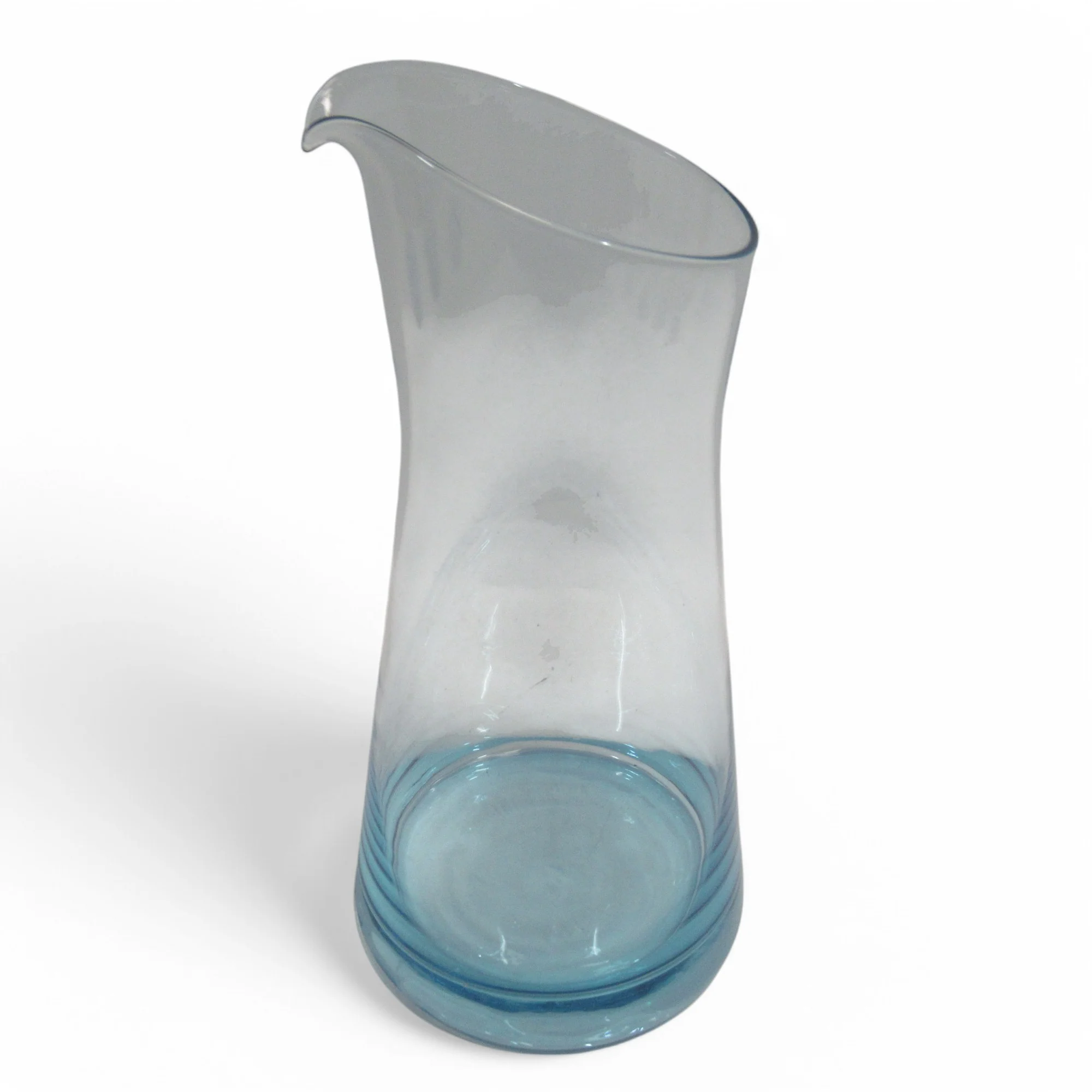5-Piece Aqua Blue/Clear Glass Pitcher Jug & Glasses Set | Preloved - Image 2