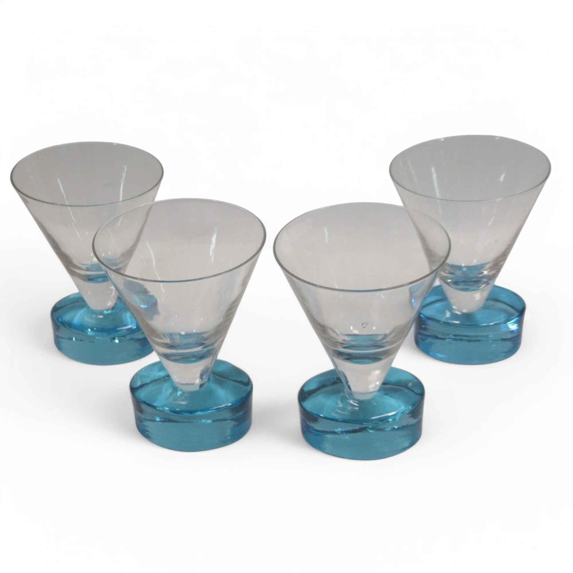 5-Piece Aqua Blue/Clear Glass Pitcher Jug & Glasses Set | Preloved - Image 4