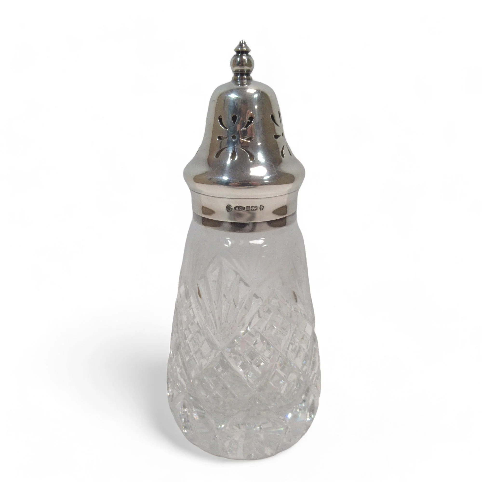 925 Sterling Silver Cut Glass Sugar Caster Vintage | Preloved
