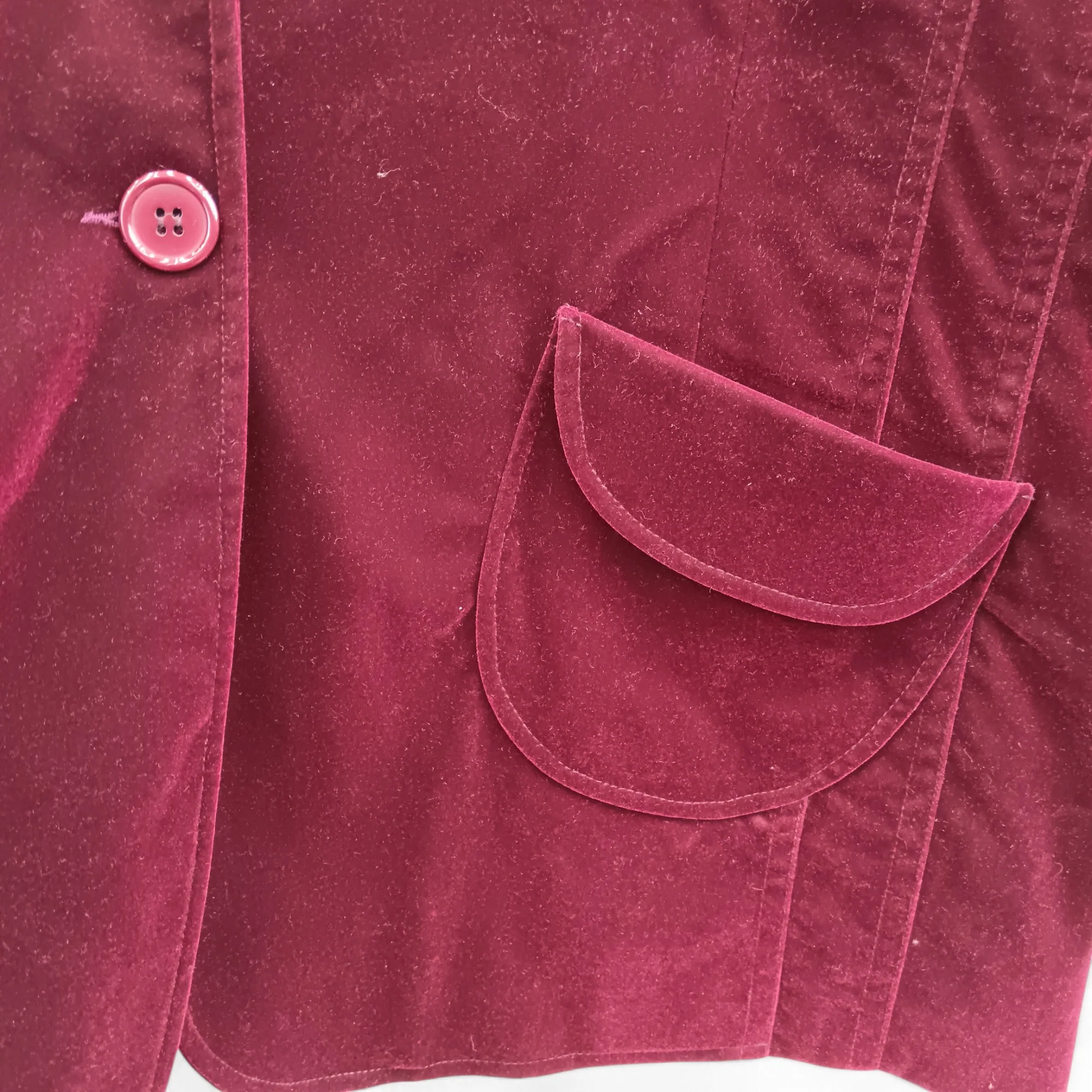 Agenda Burgundy Velvet Jacket UK 24 - Womenswear | Pre-loved - Image 4