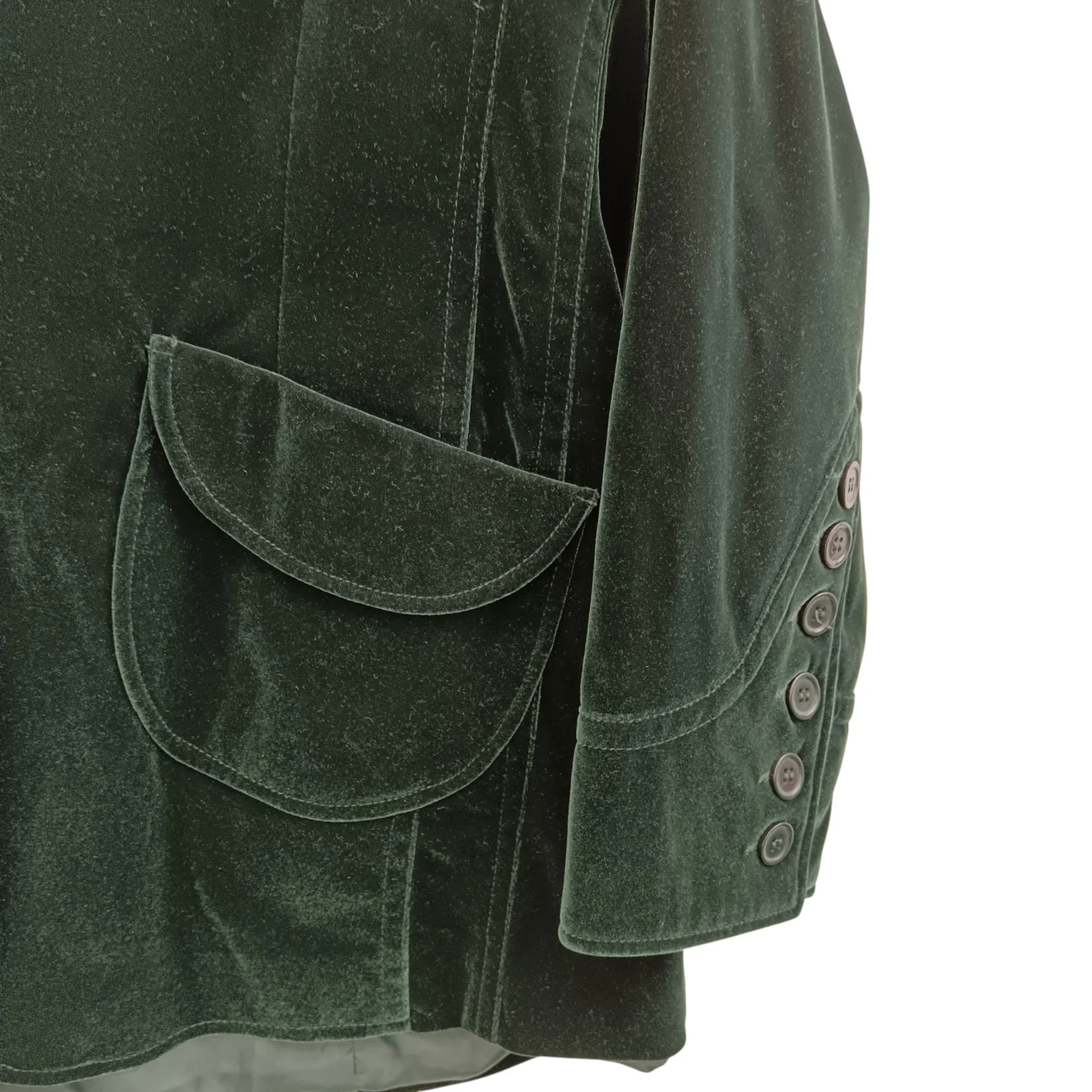 Agenda Green Velvet Jacket UK 24-Tags On- Womenswear | Pre-loved - Image 4