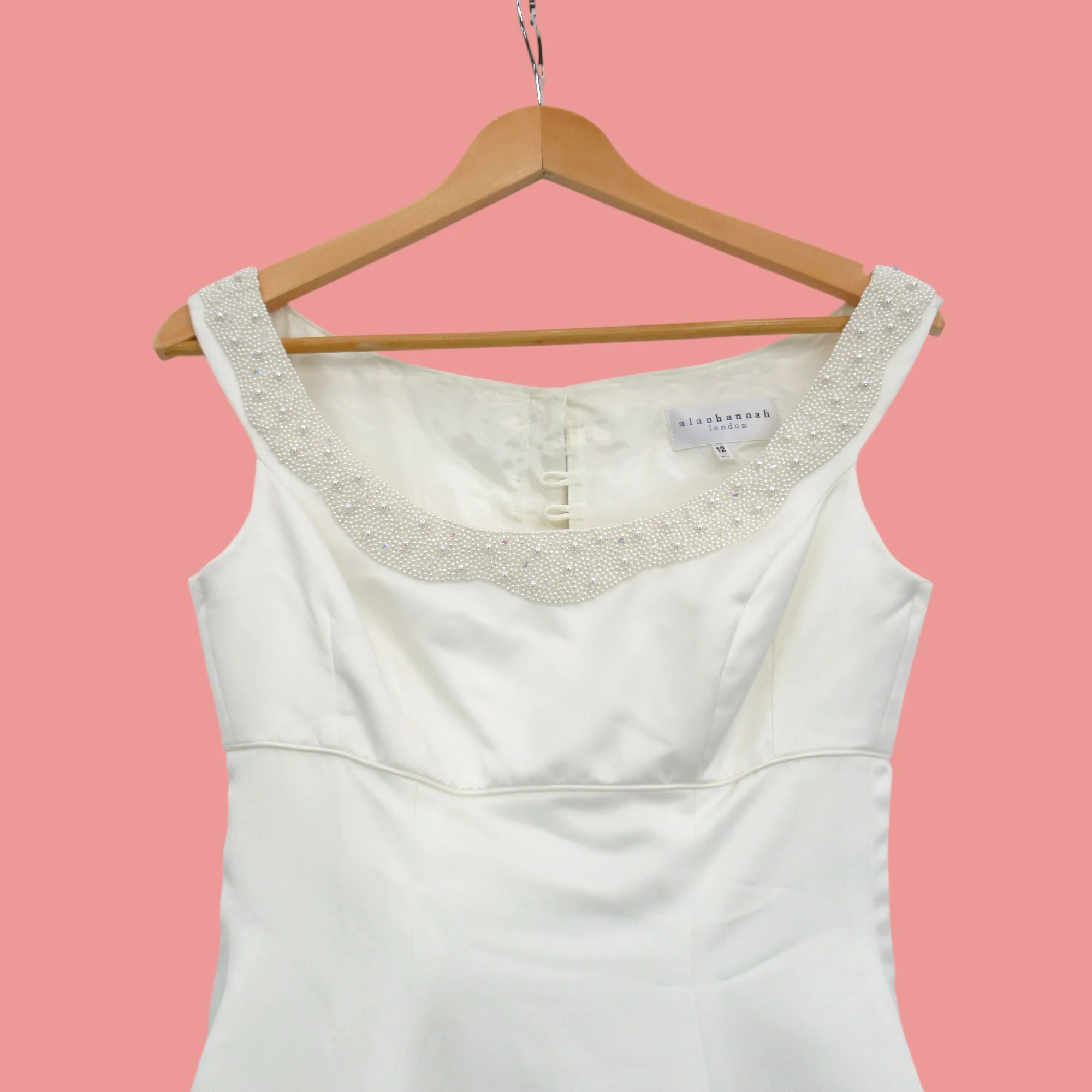 Alan Hannah Wedding Dress UK 12 Ivory Womenswear | Pre-loved - Image 3