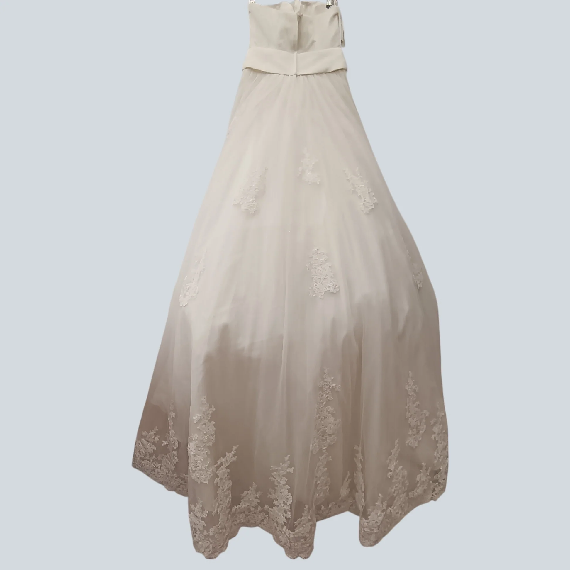 Alexia Design White Hi-low Wedding Dress Lace Details Strapless UK 10 - Tags On - Womenswear | Pre-loved - Image 2