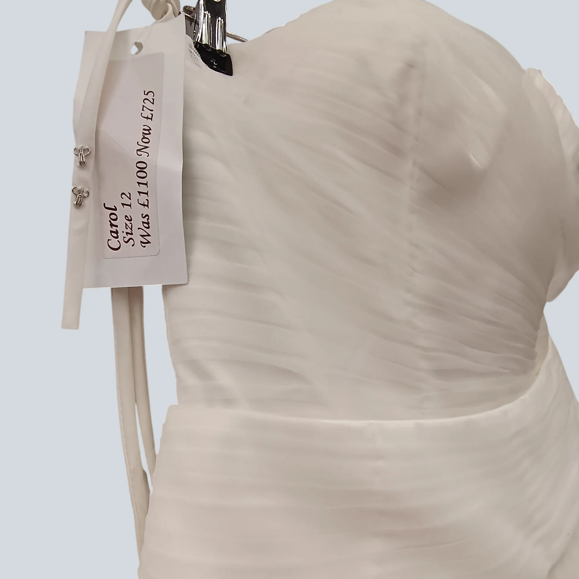 Alexia Design White Hi-low Wedding Dress Lace Details Strapless UK 10 - Tags On - Womenswear | Pre-loved - Image 3