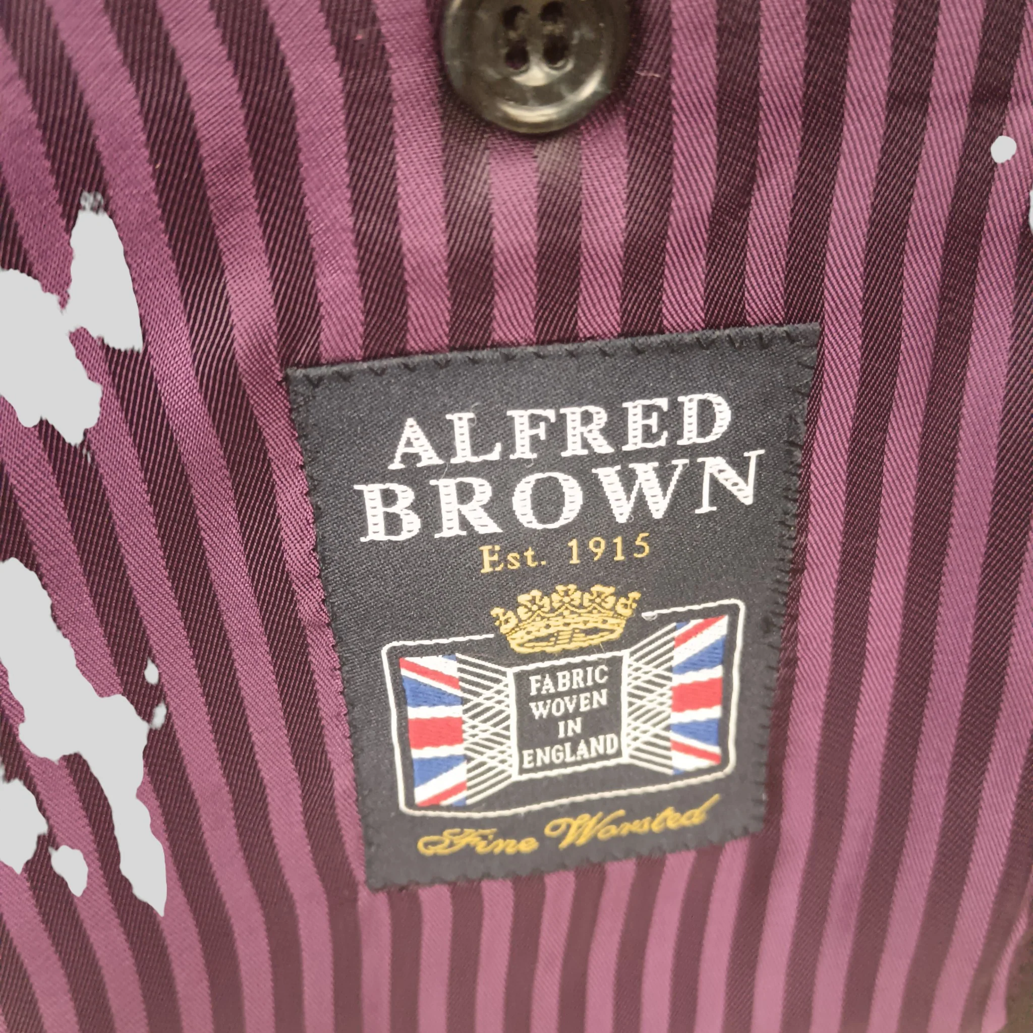 Alfred Brown Sartorial Men's Navy Blue Pinstripe Jacket 48" Regular - Menswear | Pre-loved - Image 5