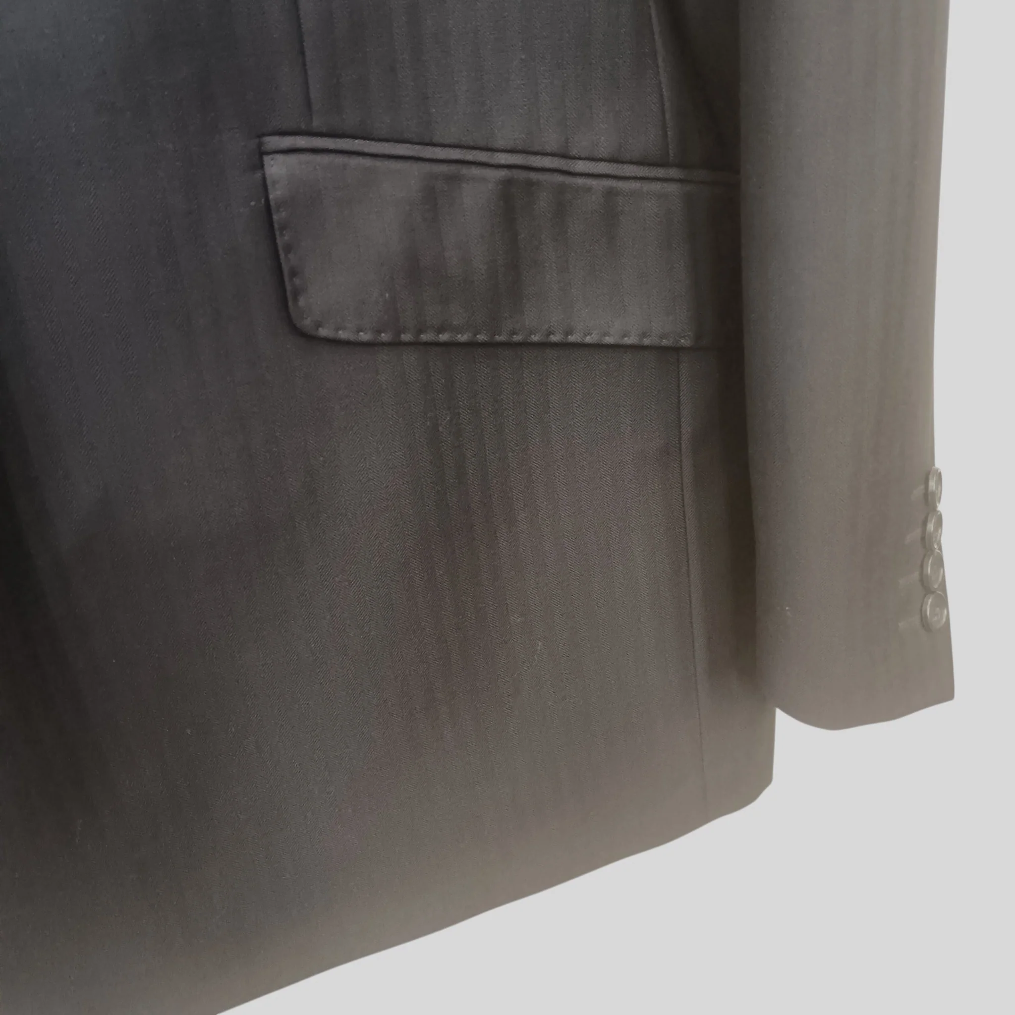 Alfred Brown Sartorial Men's Navy Blue Pinstripe Jacket 48" Regular - Menswear | Pre-loved - Image 6