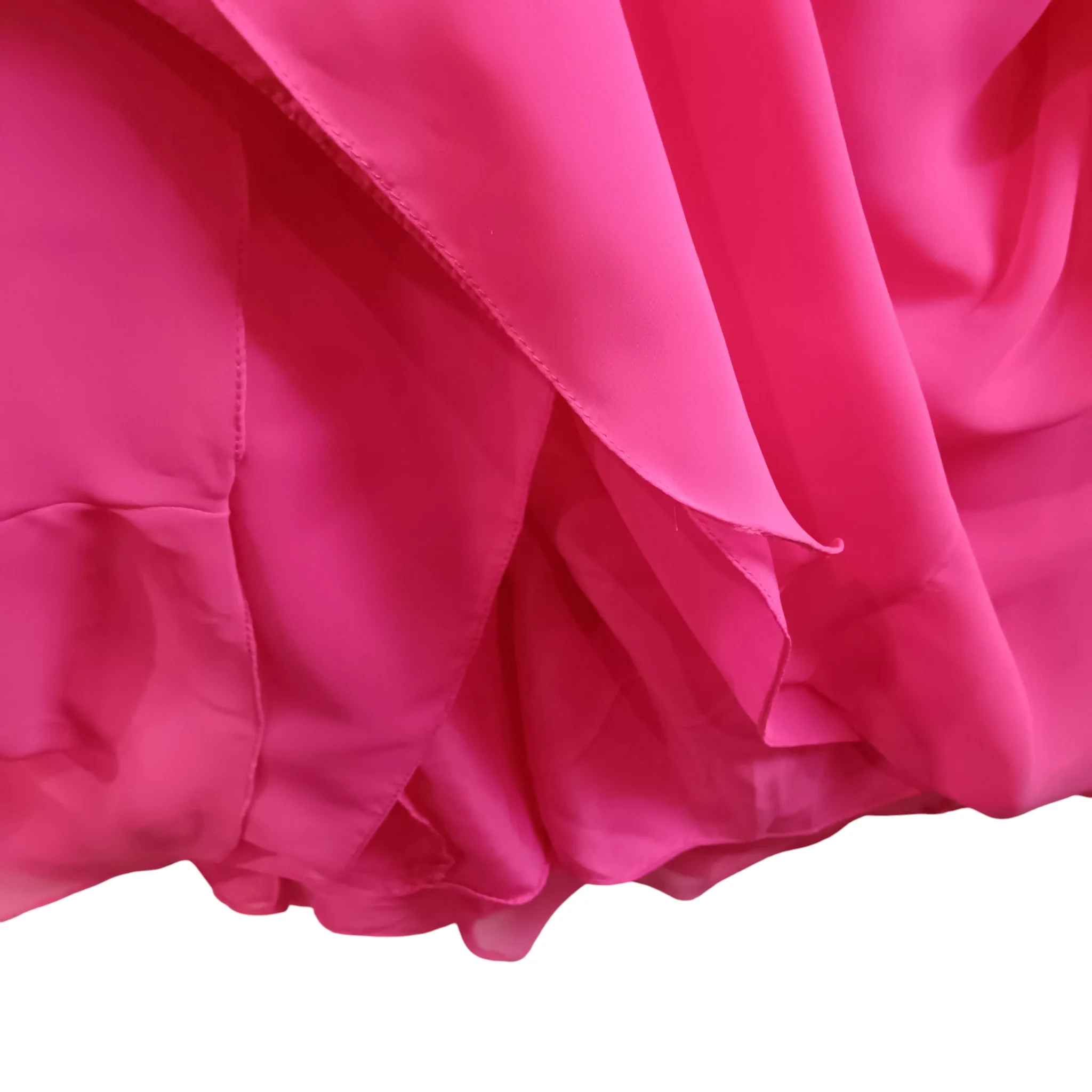 Amanda Wyatt Vivid Pink Green Satin Trim Full Length Women's Dress UK 8 -Tags On - Womenswear | Pre-loved - Image 5