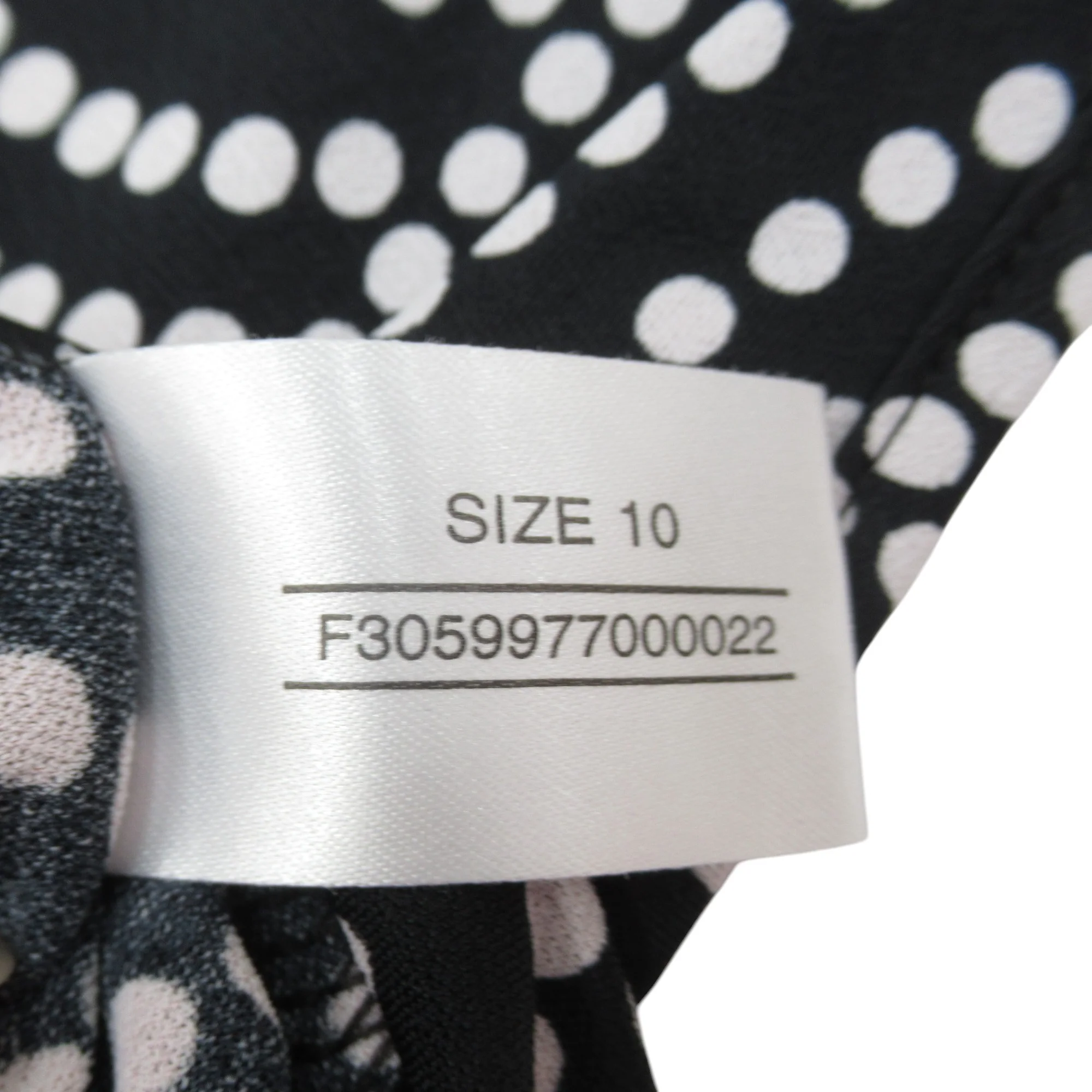 Amaranto Top Blouse UK 10 Black White Spot Womenswear | Pre-loved - Image 6
