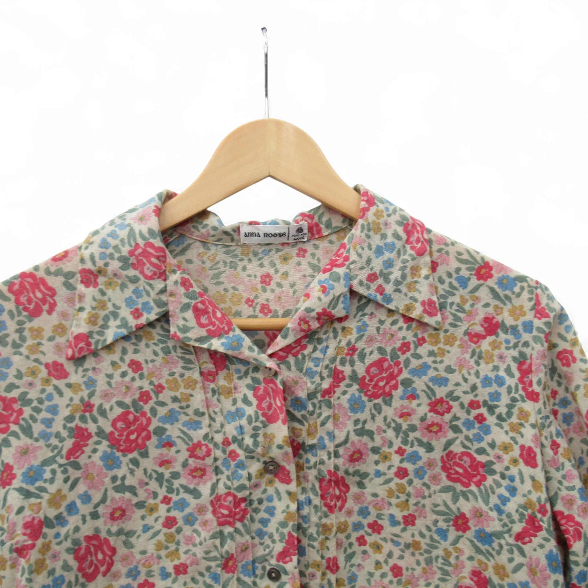 Anna Rose Vintage Shirt Floral UK 14 Multicoloured Womenswear | Pre-loved - Image 4