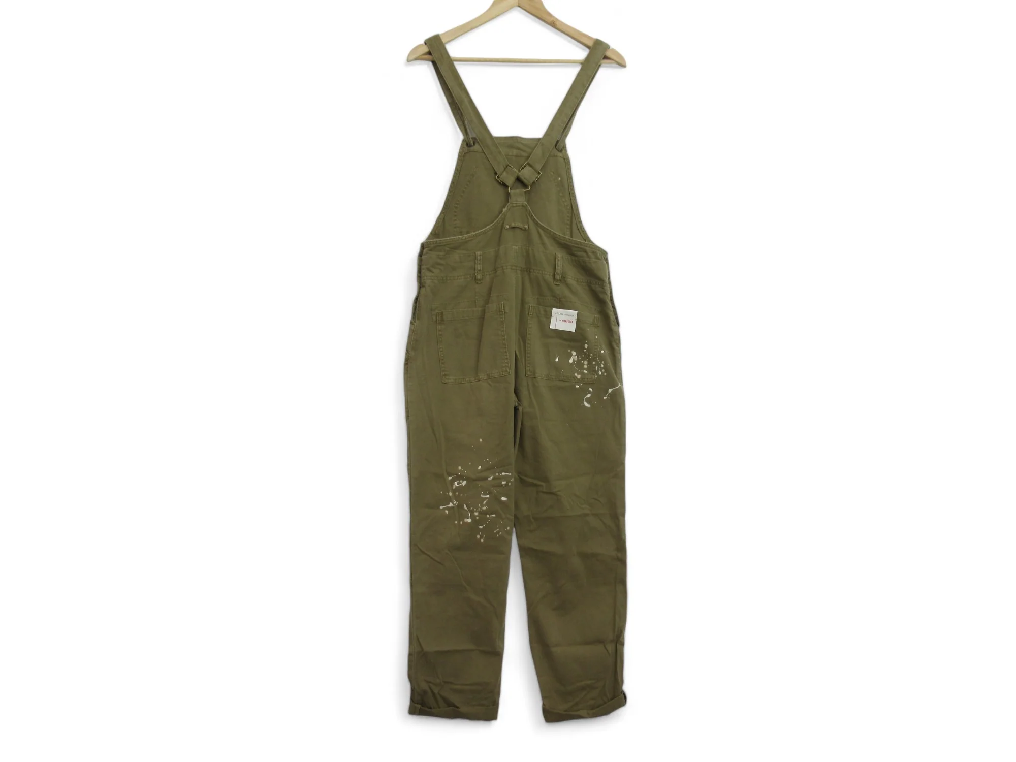 Anthropologie UK28 Brown Dungaree Cotton Blend Womenswear | Preloved - Image 3