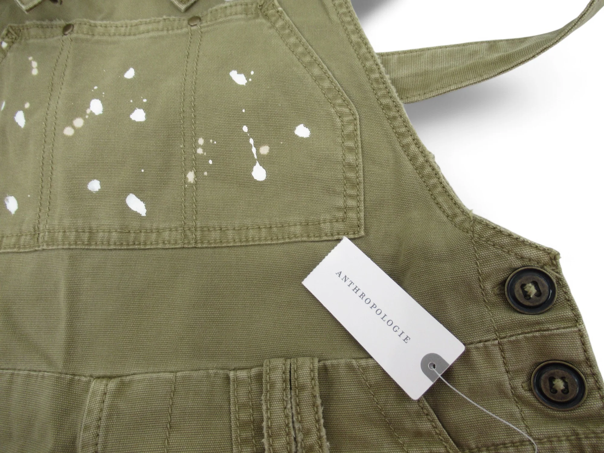 Anthropologie UK28 Brown Dungaree Cotton Blend Womenswear | Preloved - Image 6