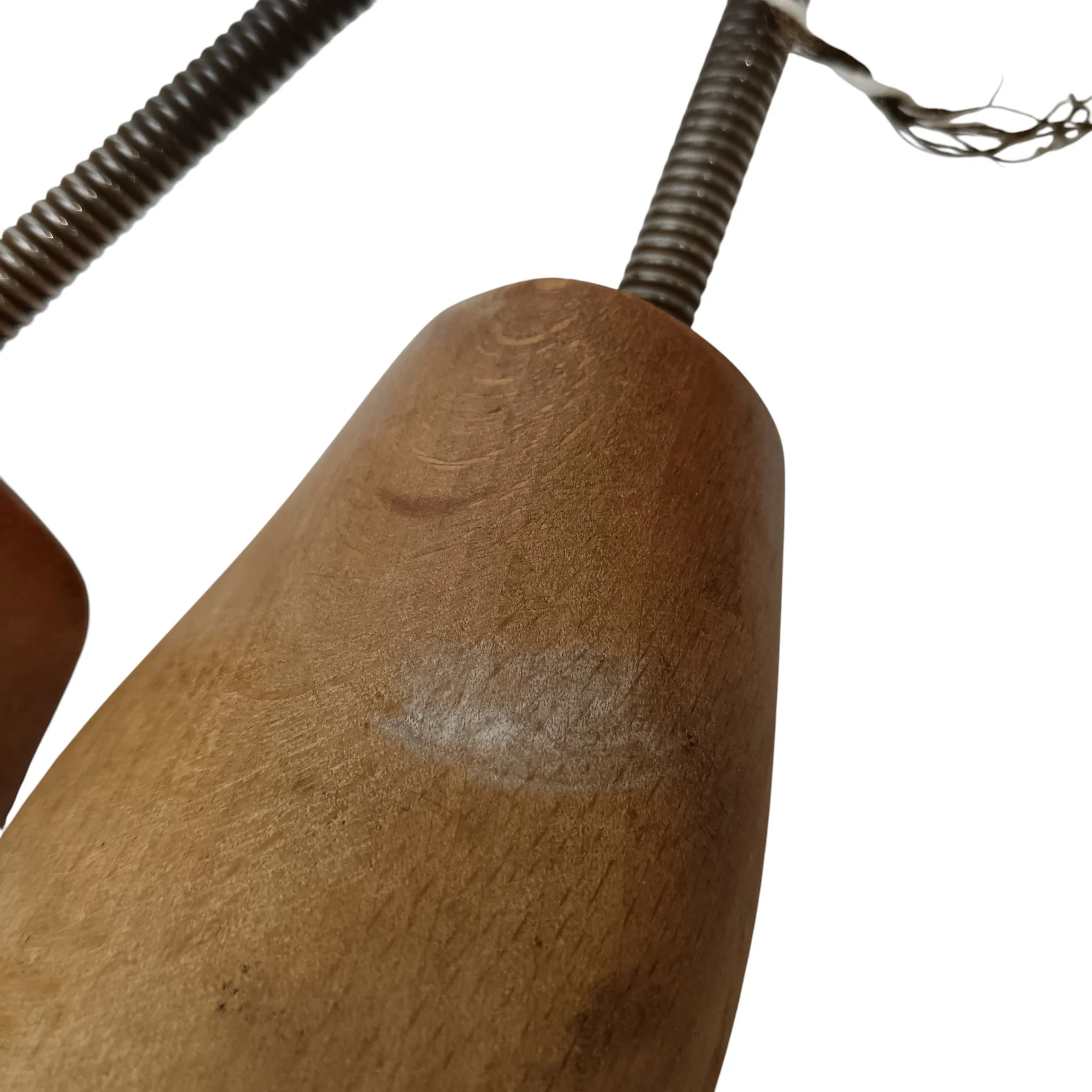 Antique Vintage Wooden Shoe Trees With Metal Spring Size M  28cm Long  | Pre-loved - Image 5