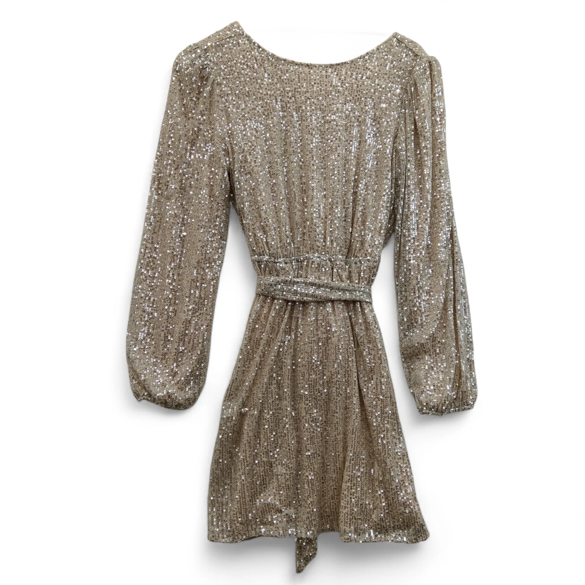 Apricot Sequins Lines Low Back Dress UK 8- Tags On- Womenswear | Pre-loved - Image 2
