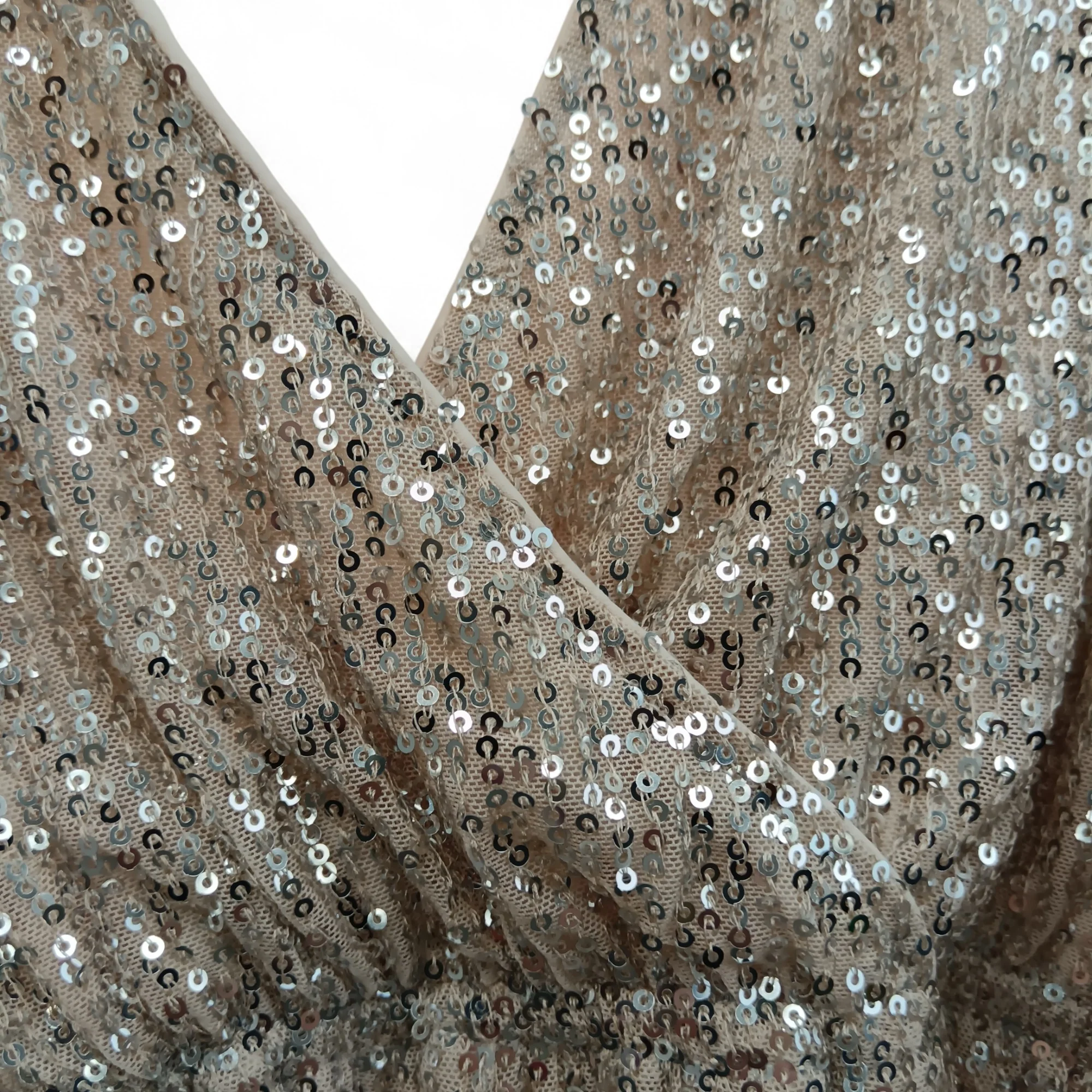 Apricot Sequins Lines Low Back Dress UK 8- Tags On- Womenswear | Pre-loved - Image 3