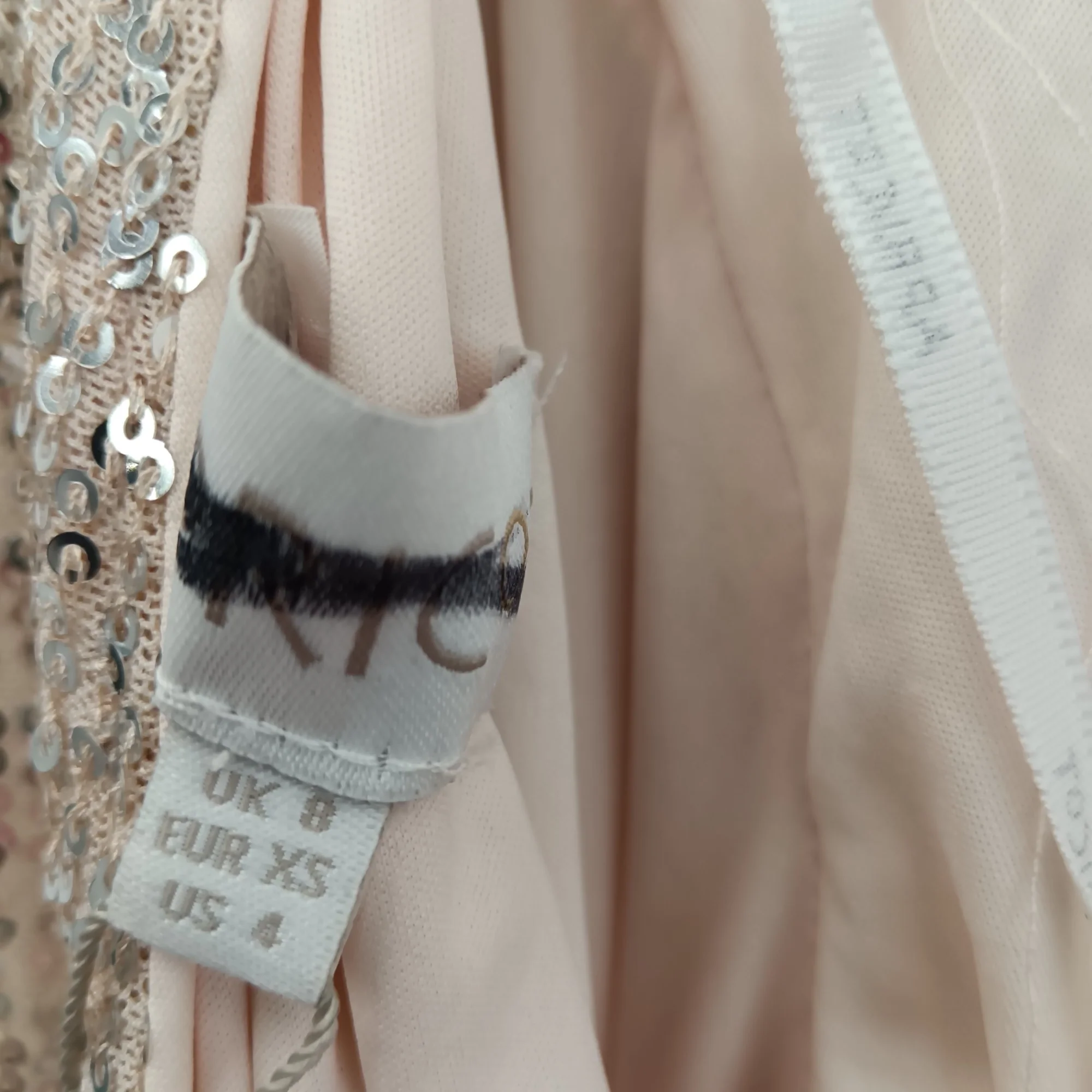 Apricot Sequins Lines Low Back Dress UK 8- Tags On- Womenswear | Pre-loved - Image 6