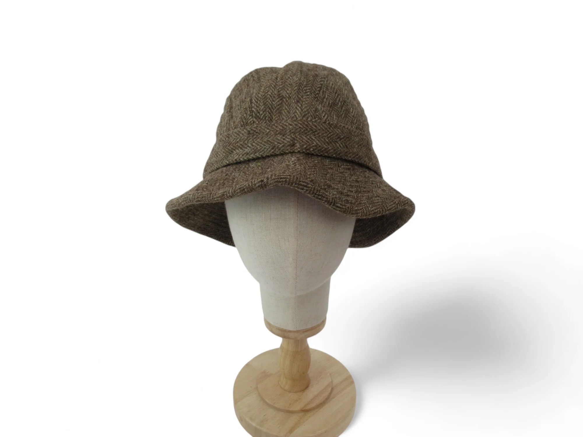 Aquascutum 60cm Brown Tweed Wool Fedora Hat Vintage Menswear | Preloved