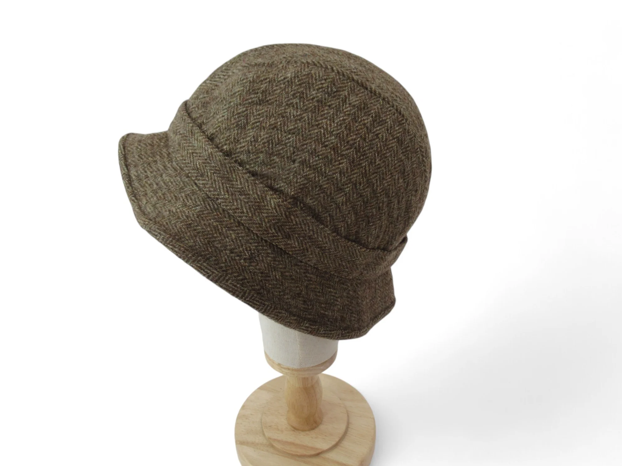 Aquascutum 60cm Brown Tweed Wool Fedora Hat Vintage Menswear | Preloved - Image 2