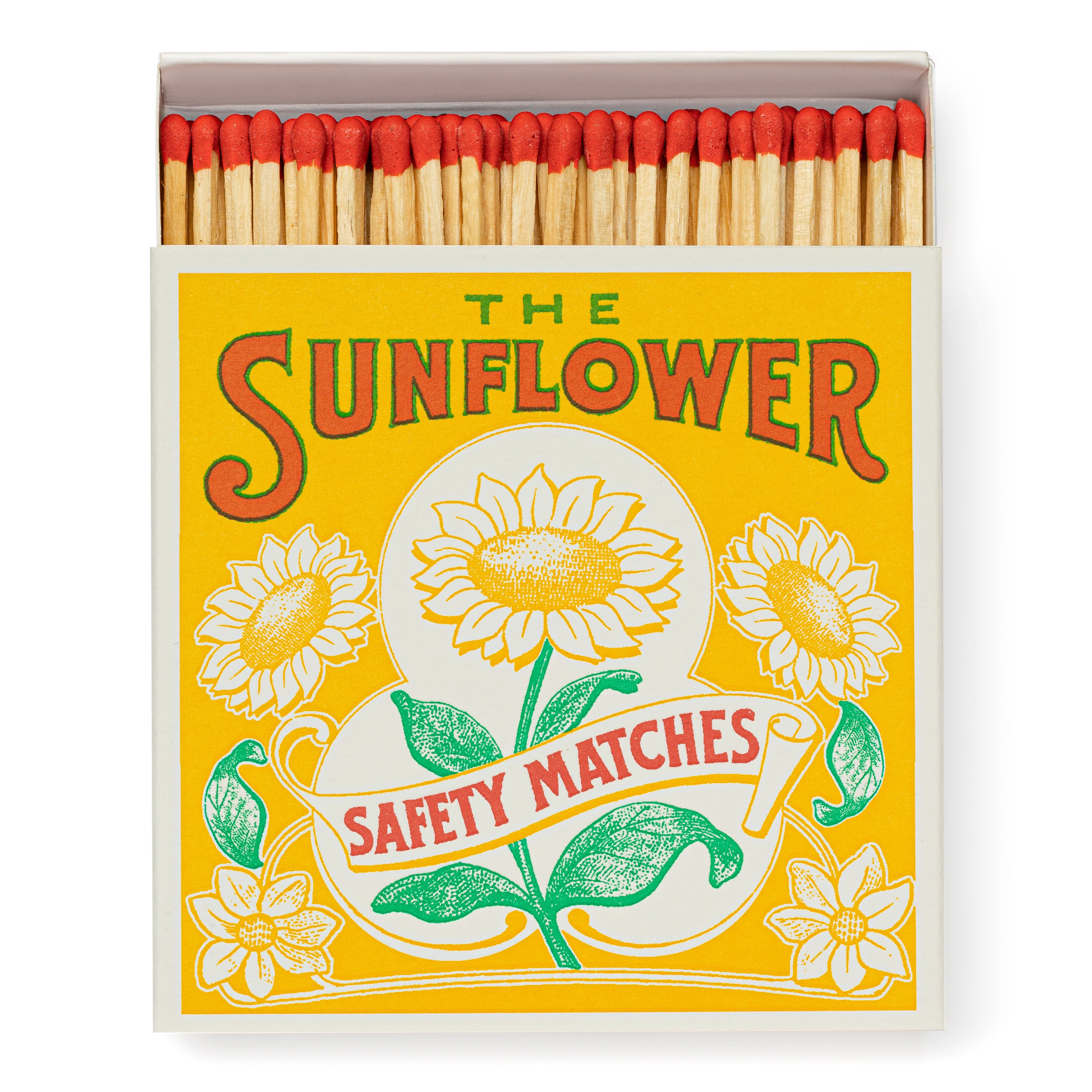 Archivist Sunflower Match Box- 100 Long Matches