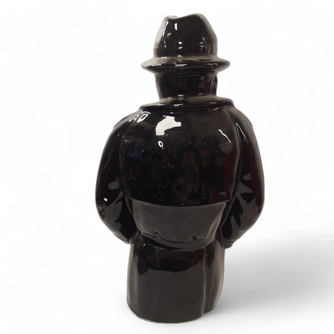 Art Deco Detective Bust Black Ceramic Decorative  | Preloved - Image 4