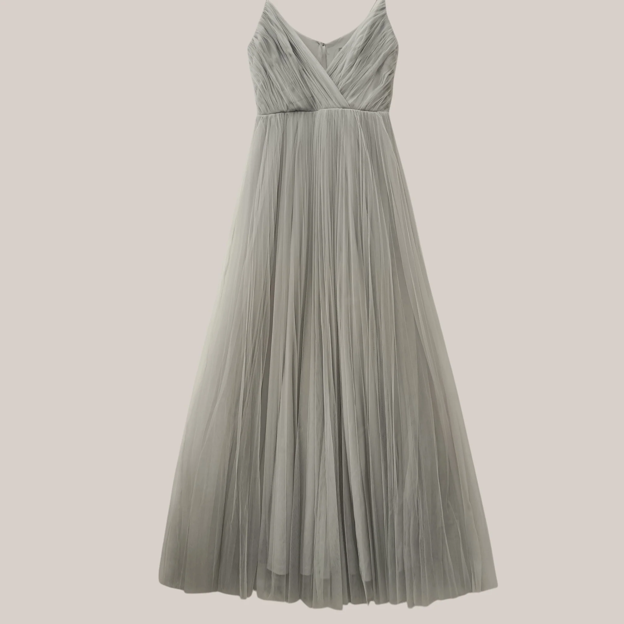 Asos Bridesmaid Special Occasion Grey Full Length Ladies Dress UK 10 - Tags On - Womenswear | Pre-loved