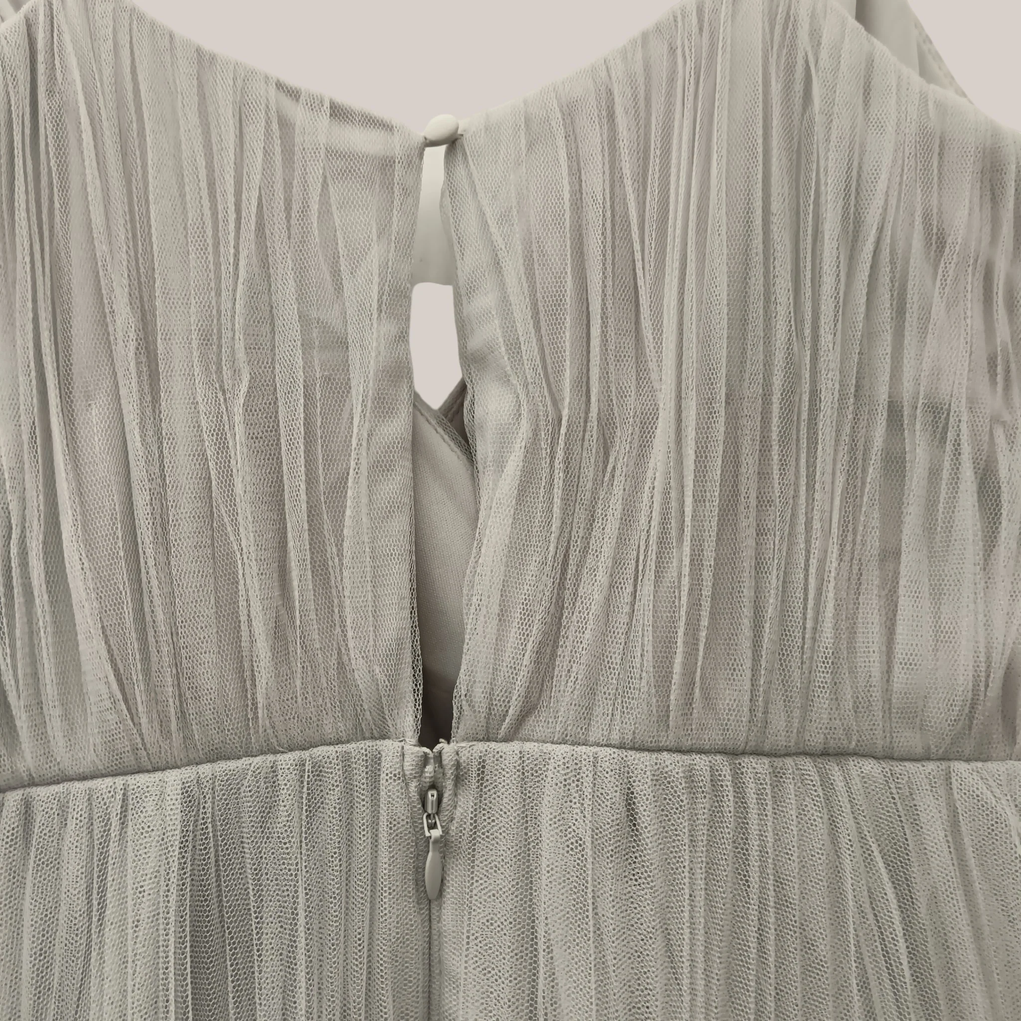 Asos Bridesmaid Special Occasion Grey Full Length Ladies Dress UK 10 - Tags On - Womenswear | Pre-loved - Image 5