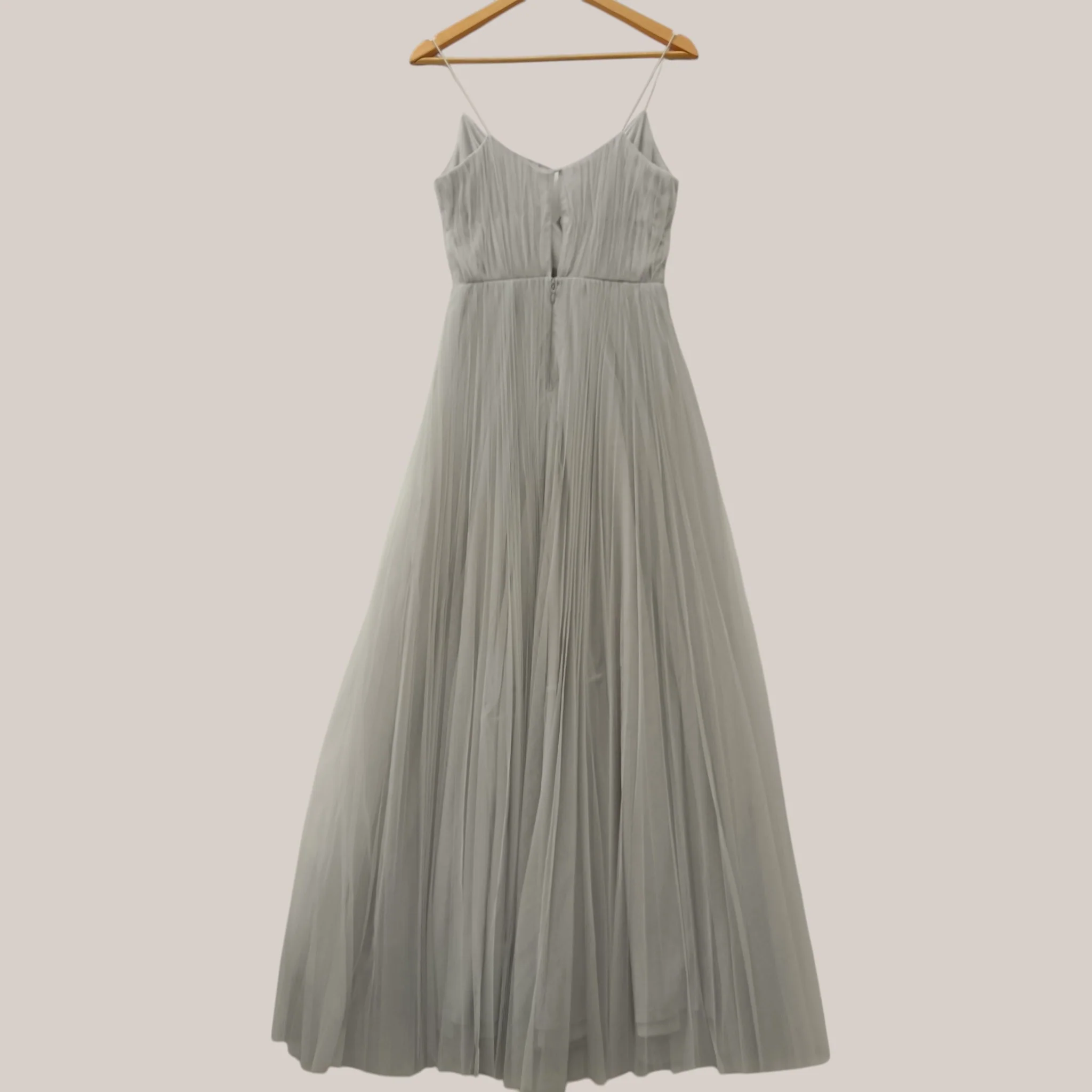 Asos Bridesmaid Special Occasion Grey Full Length Ladies Dress UK 8 - Tags On - Womenswear | Pre-loved - Image 3