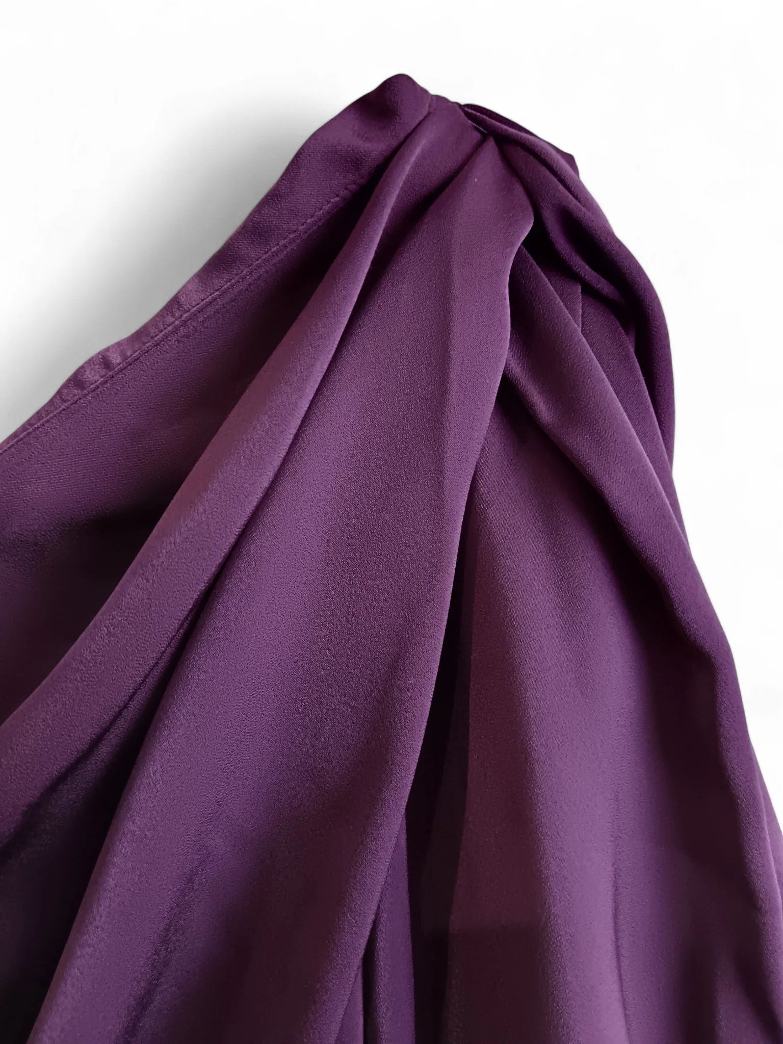 Asos Long Purple Satin Ladies Party Dress With One Sleeve UK 8 - Tags On - Womenswear | Pre-loved - Image 3