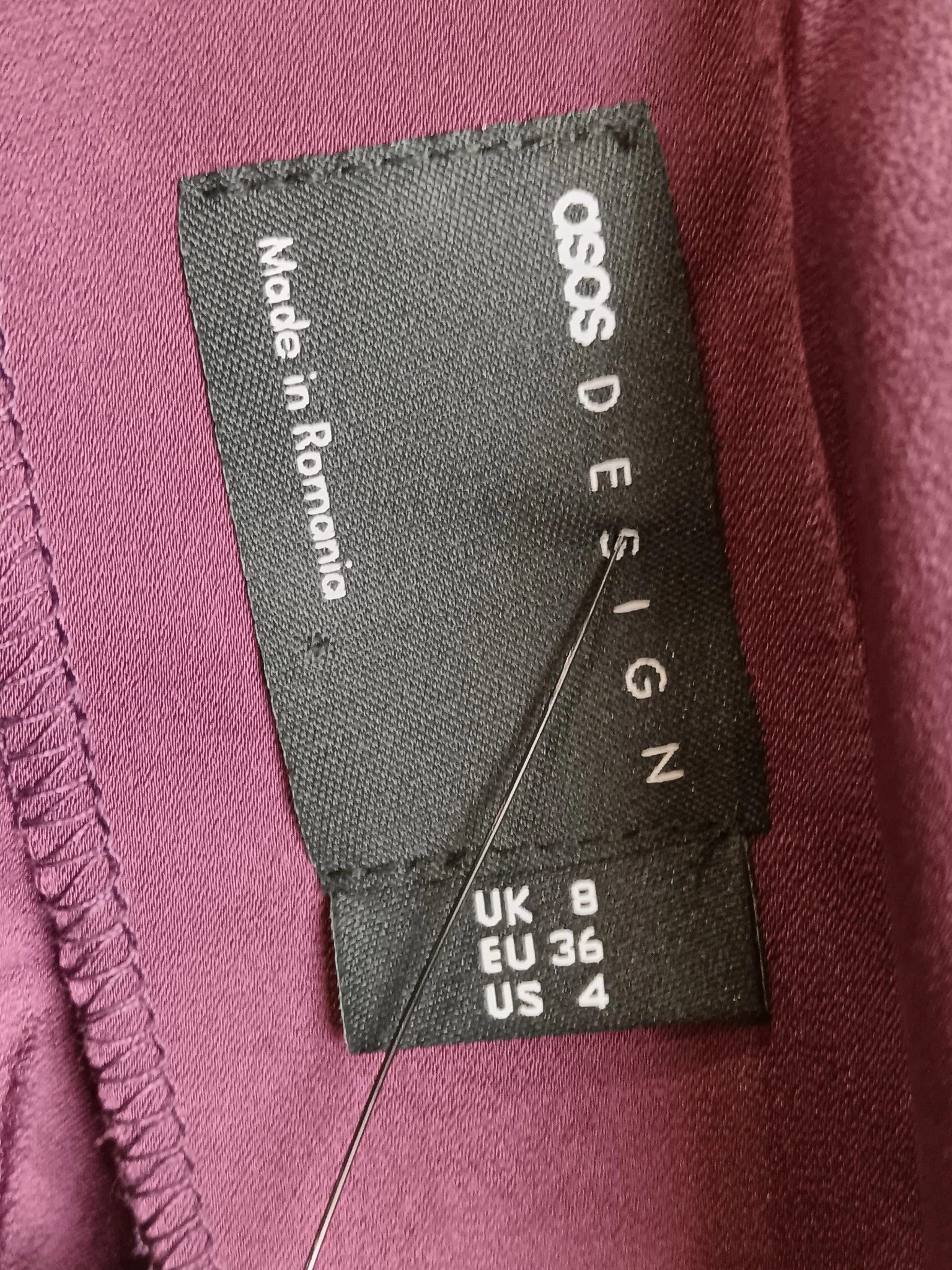 Asos Long Purple Satin Ladies Party Dress With One Sleeve UK 8 - Tags On - Womenswear | Pre-loved - Image 5