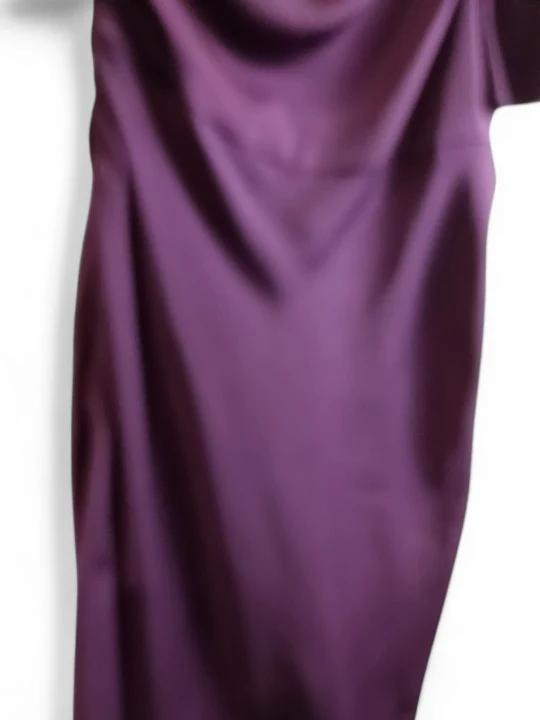 Asos Long Purple Satin Ladies Party Dress With One Sleeve UK 8 - Tags On - Womenswear | Pre-loved - Image 6