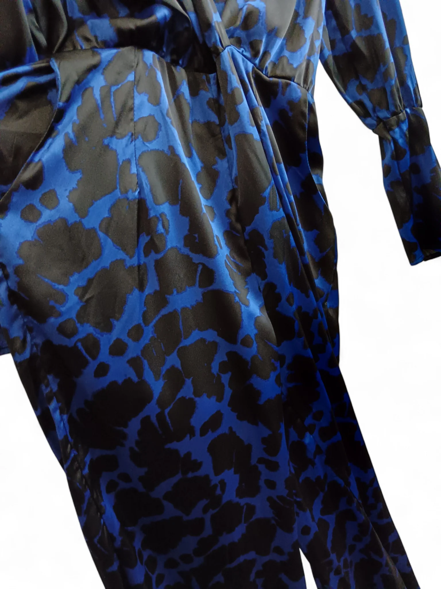 AX Paris Cobalt Blue Animal Print Satin Jumpsuit UK 12 - Tags On - Womenswear | Pre-loved - Image 5