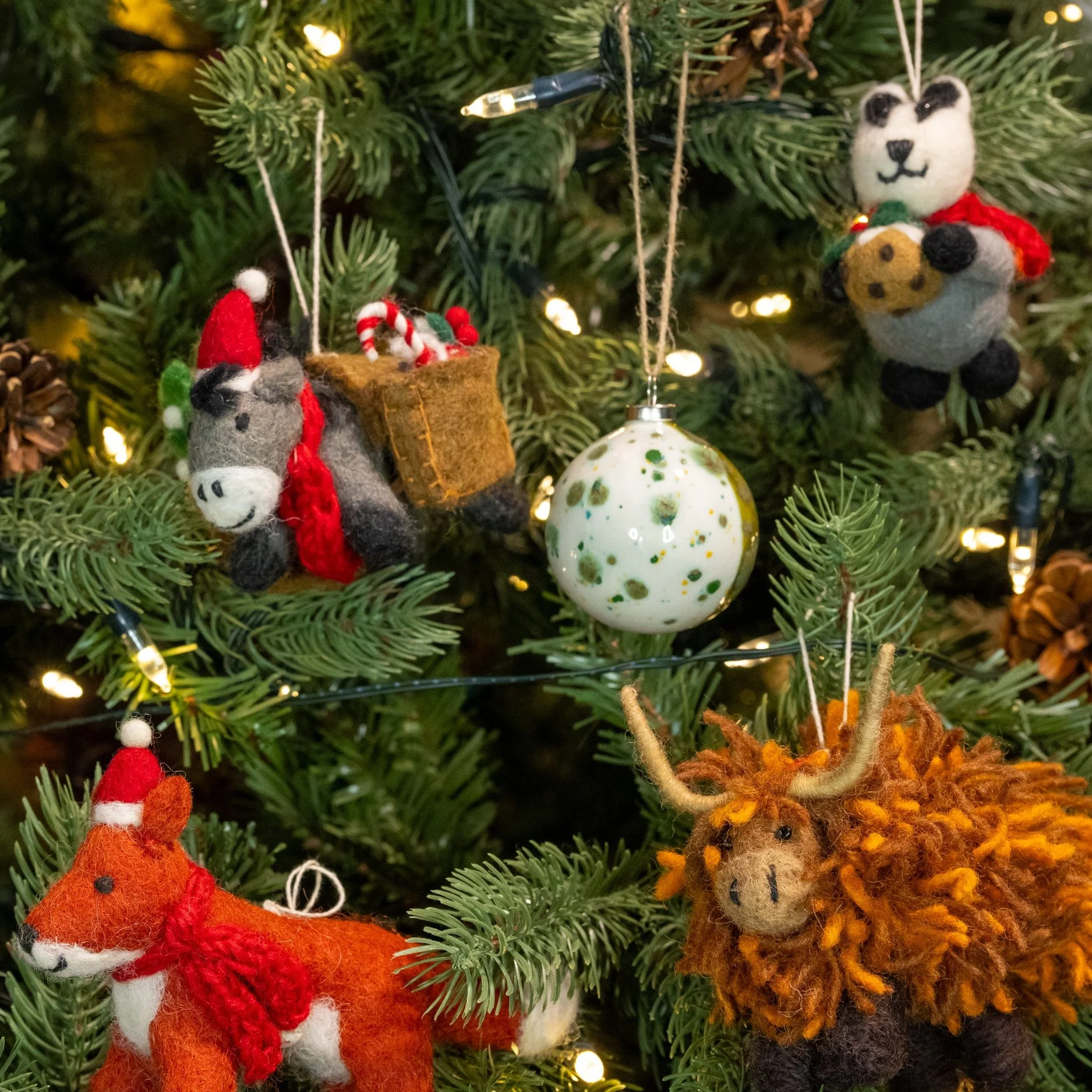 Badger with Christmas Pudding | Handmade Christmas Decoration - Image 4
