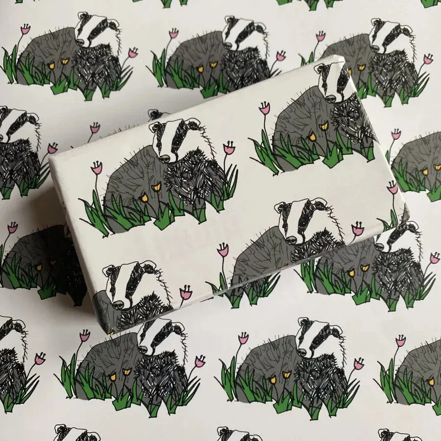 Badger Wrapping Paper | Kat Draws It - Image 2