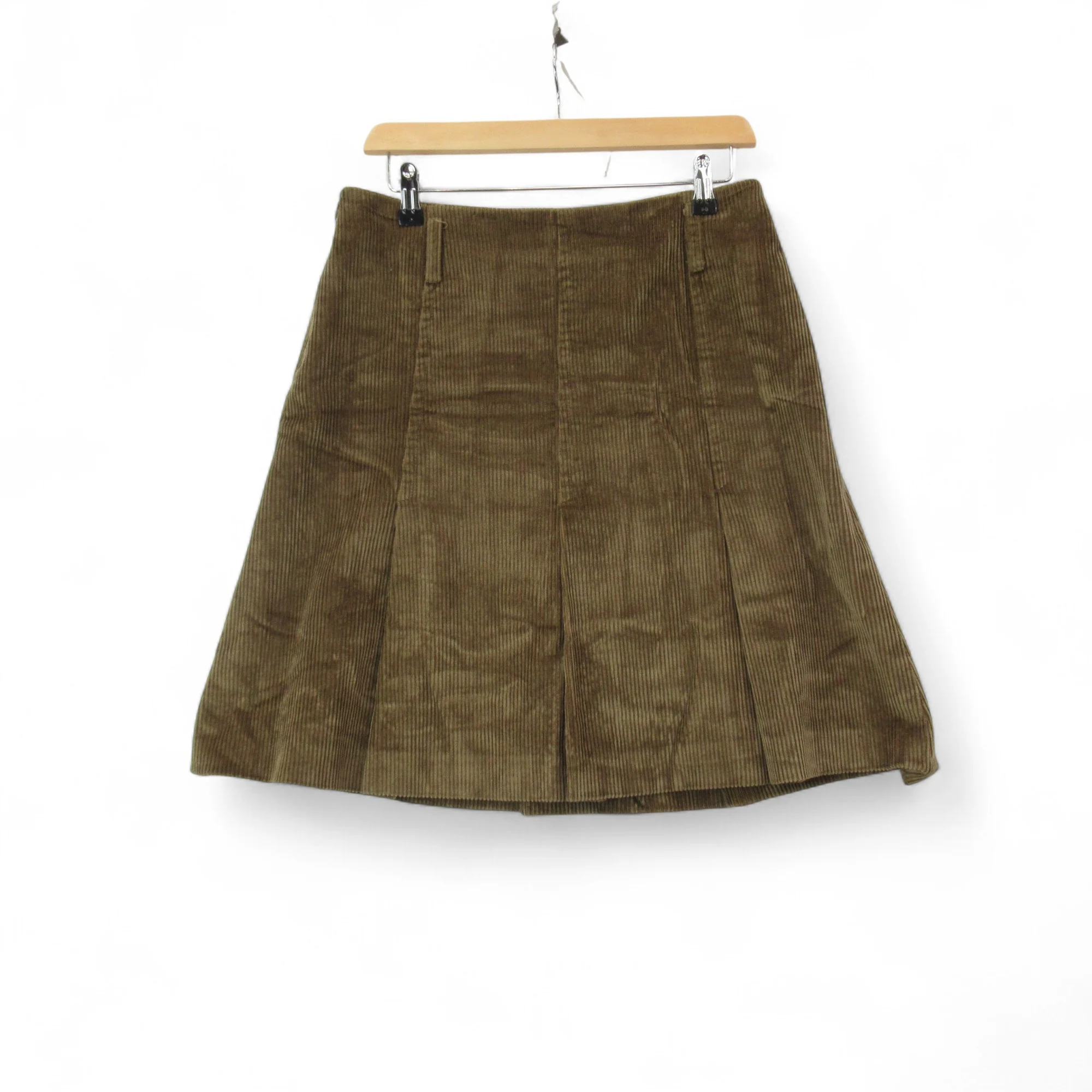 Barbour Corduroy Skirt UK 12 Brown Short Womenswear | Pre-loved