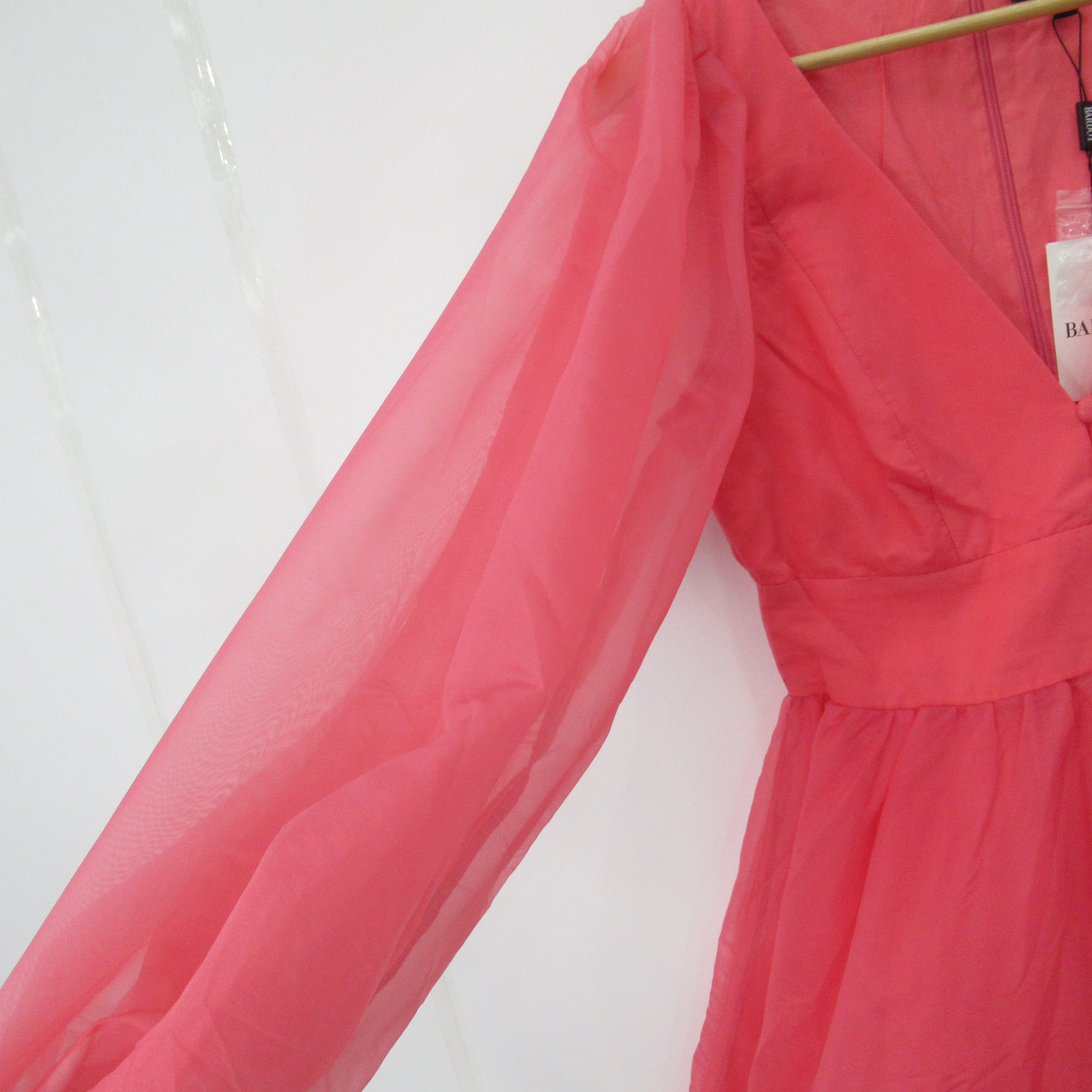 Bardot Organza Mini Dress Pink UK 10 Womenswear | Pre-loved - Image 2