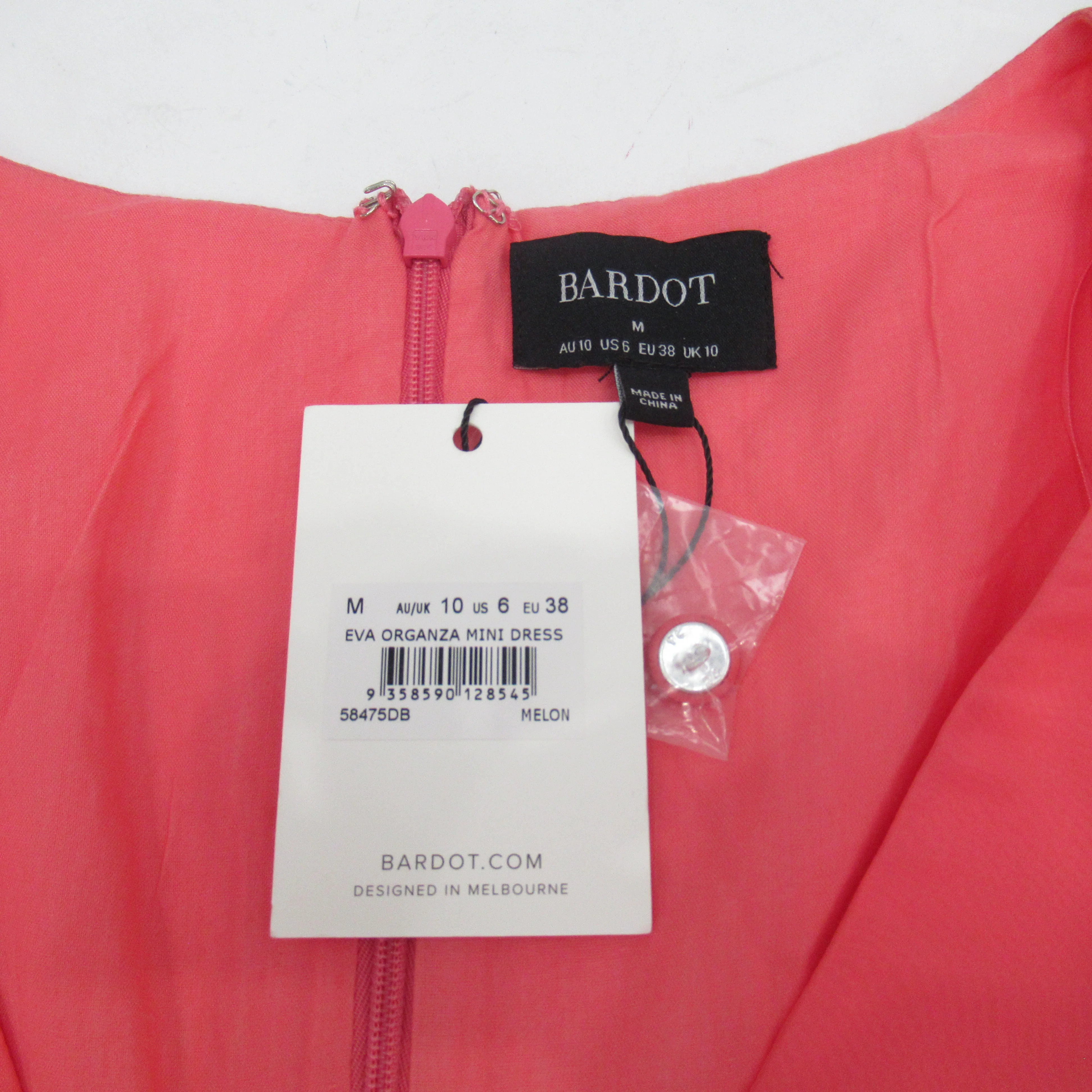 Bardot Organza Mini Dress Pink UK 10 Womenswear | Pre-loved - Image 4
