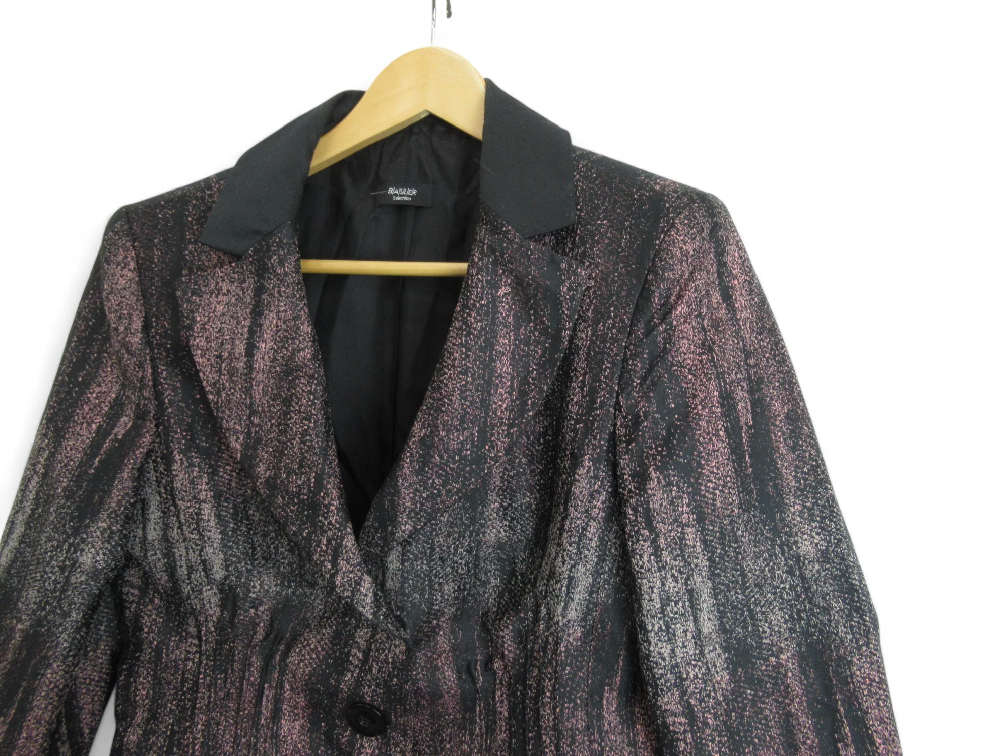 Basler UK 12 Black Pink Blazer Jacket Womenswear | Preloved - Image 2