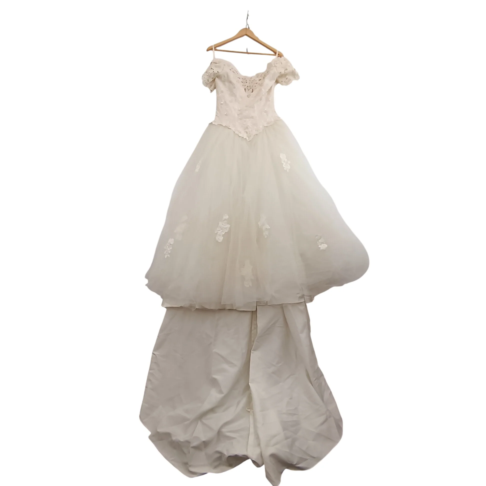 Beautiful Benjamin Roberts Hi-low Wedding Ivory Dress UK Medium Womenswear | Pre-loved