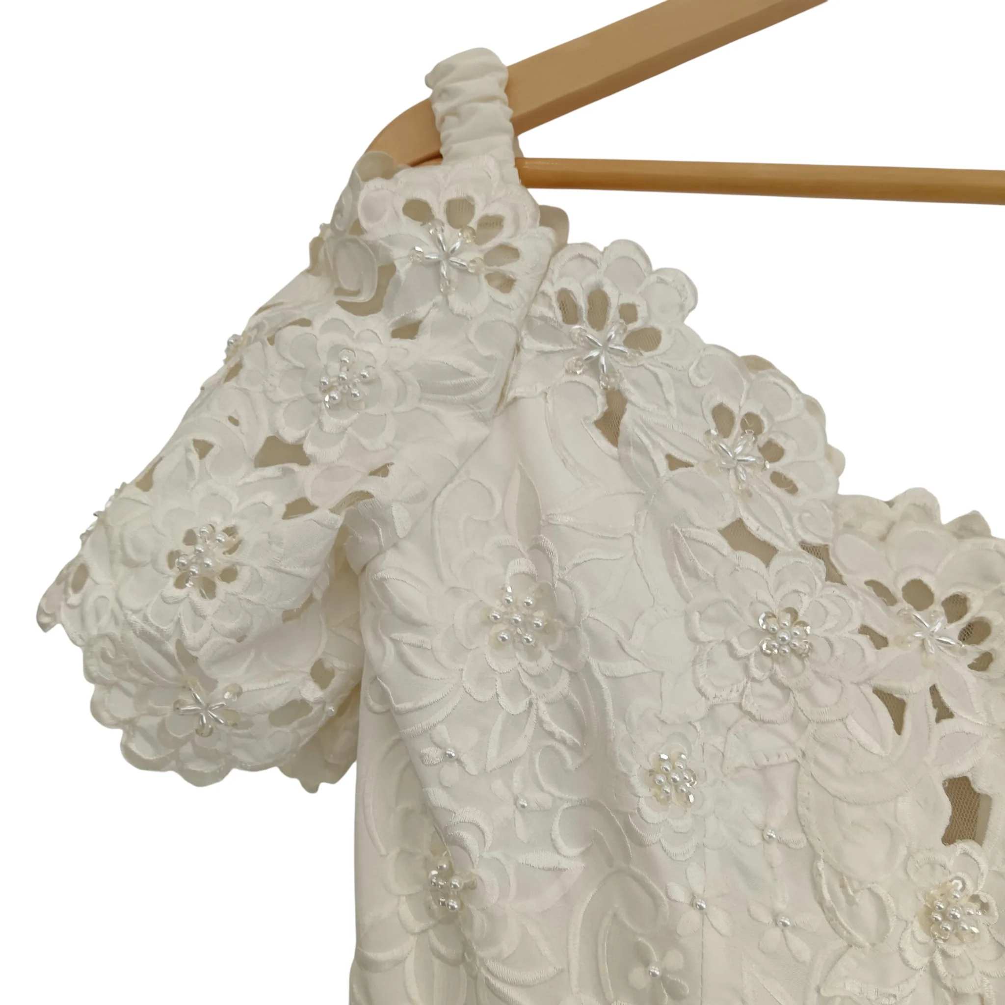 Beautiful Benjamin Roberts Hi-low Wedding Ivory Dress UK Medium Womenswear | Pre-loved - Image 3