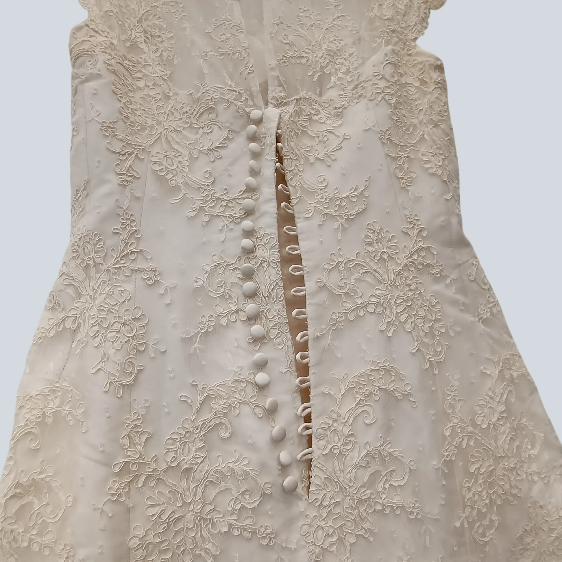Beautiful Caroline Parker Champagne Bridal Hi-low Pure Silk Dress UK Medium Womenswear | Pre-loved - Image 4