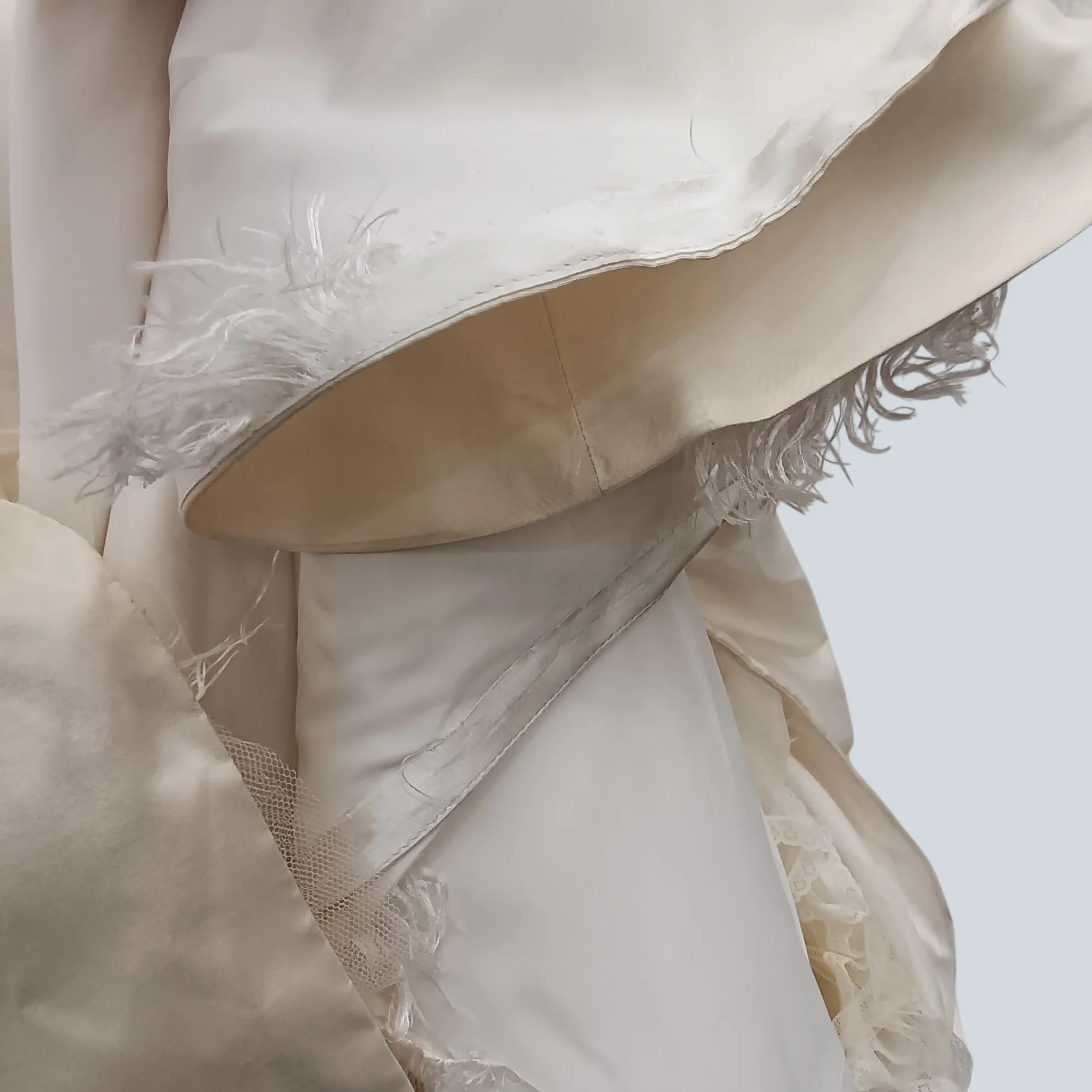 Beautiful Caroline Parker Champagne Bridal Hi-low Pure Silk Dress UK Medium Womenswear | Pre-loved - Image 5