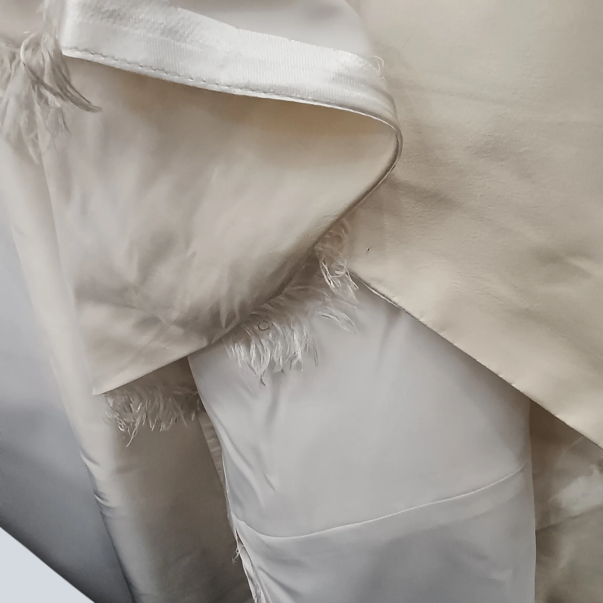 Beautiful Caroline Parker Champagne Bridal Hi-low Pure Silk Dress UK Medium Womenswear | Pre-loved - Image 6