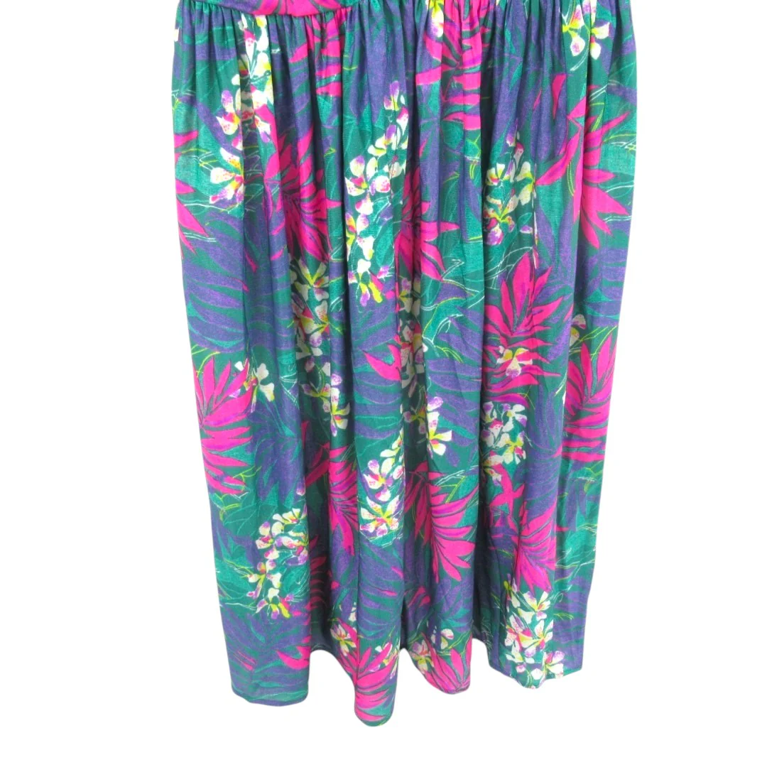 Berkertex Mayfair Vintage Dress UK 10 Tropical Womenswear | Pre-loved - Image 4
