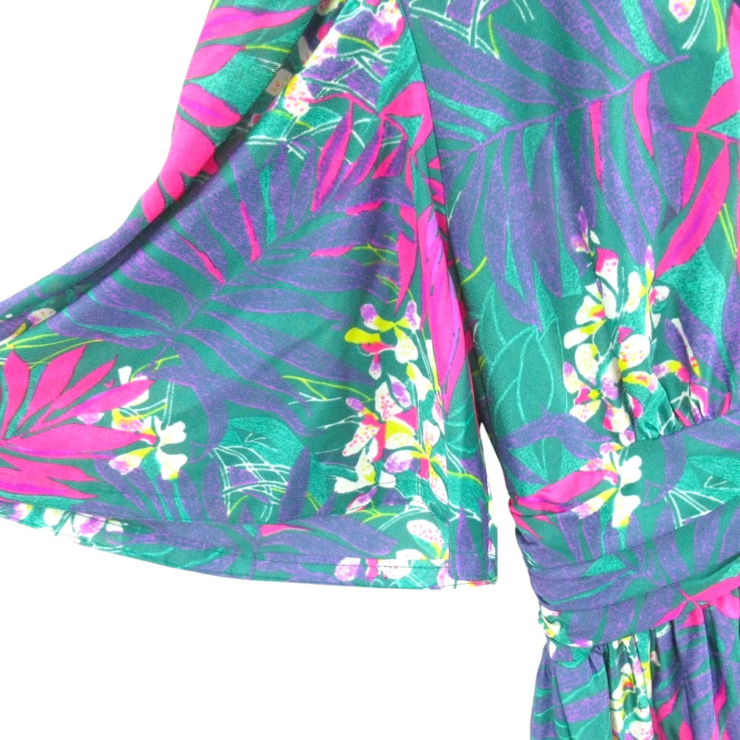 Berkertex Mayfair Vintage Dress UK 10 Tropical Womenswear | Pre-loved - Image 5