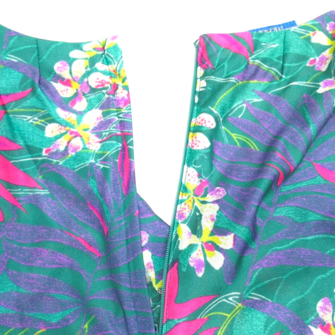 Berkertex Mayfair Vintage Dress UK 10 Tropical Womenswear | Pre-loved - Image 6