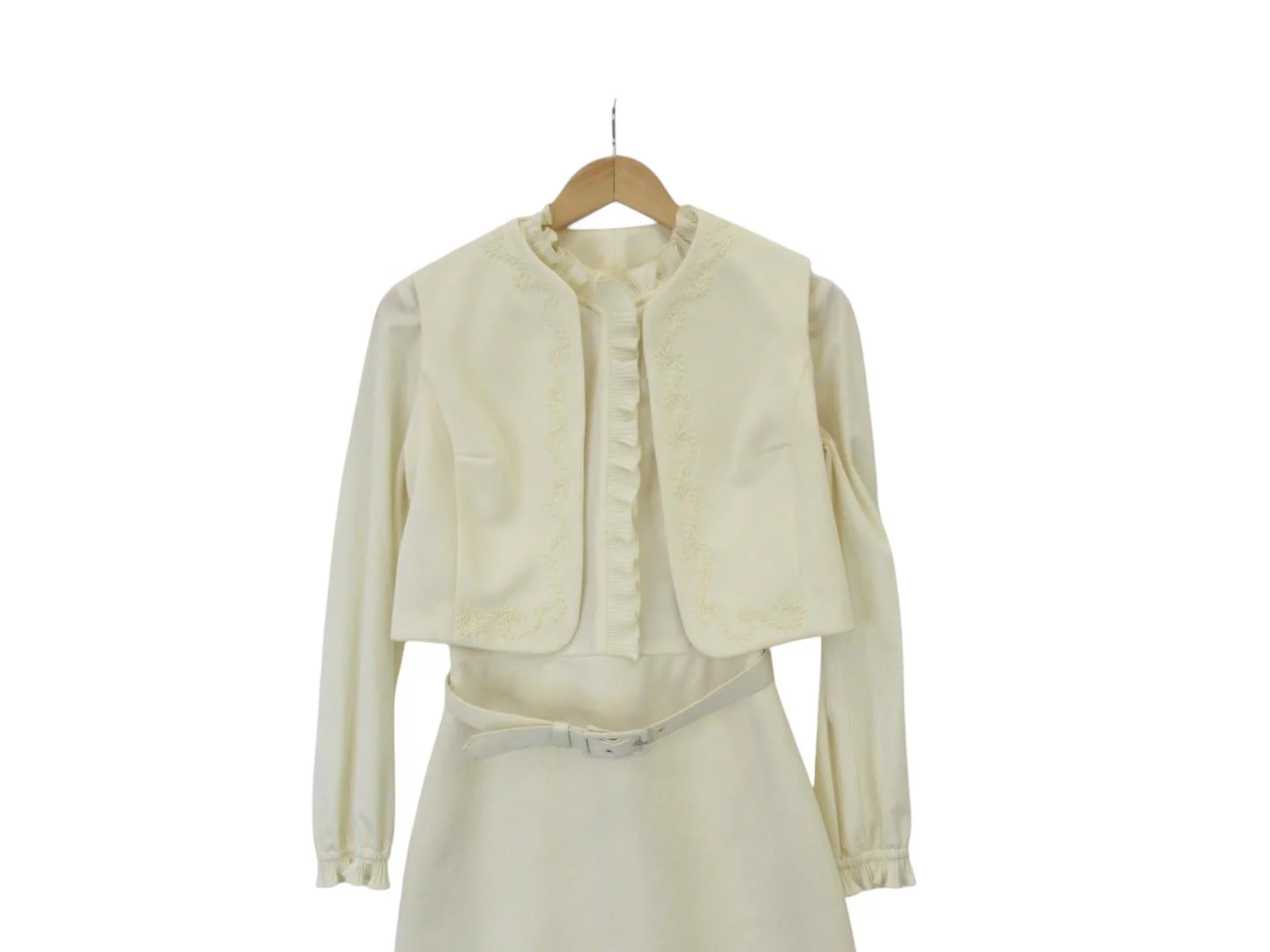 Berkertex Vintage Mother Of Bride Outfit Ivory Small | Pre-loved - Image 5