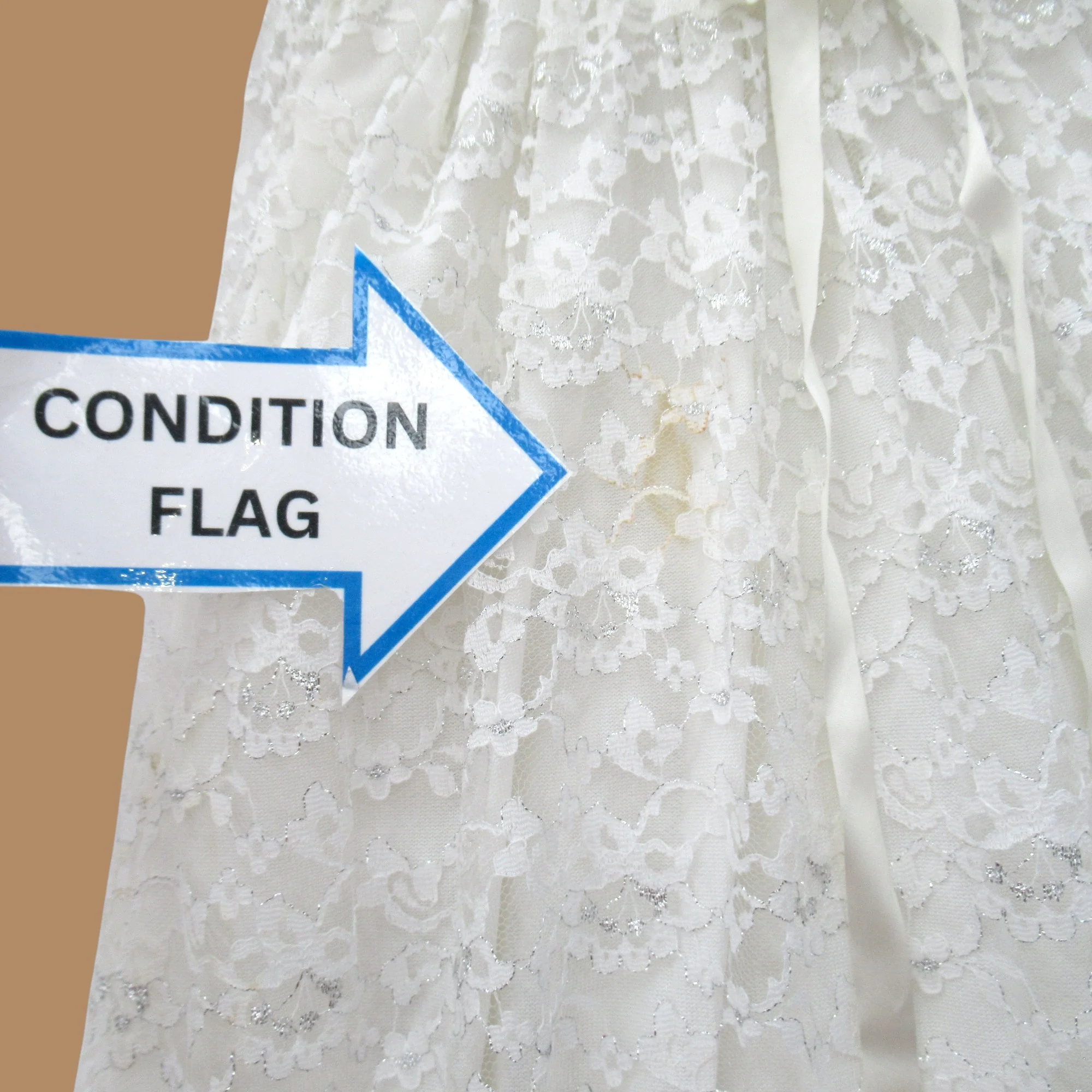 Berkertex Vintage Wedding Dress Small White Silver Womenswear | Pre-loved - Image 5