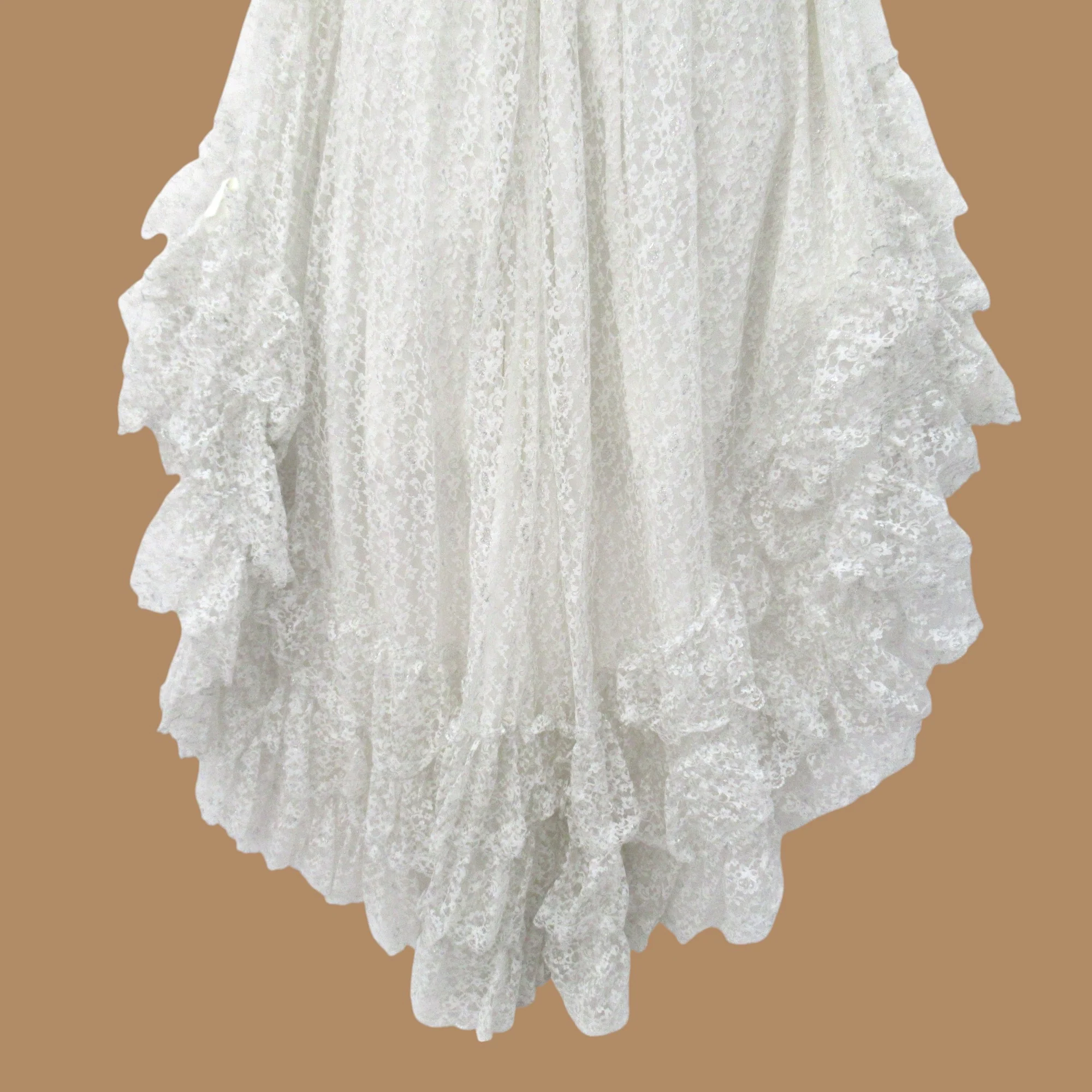 Berkertex Vintage Wedding Dress Small White Silver Womenswear | Pre-loved - Image 6