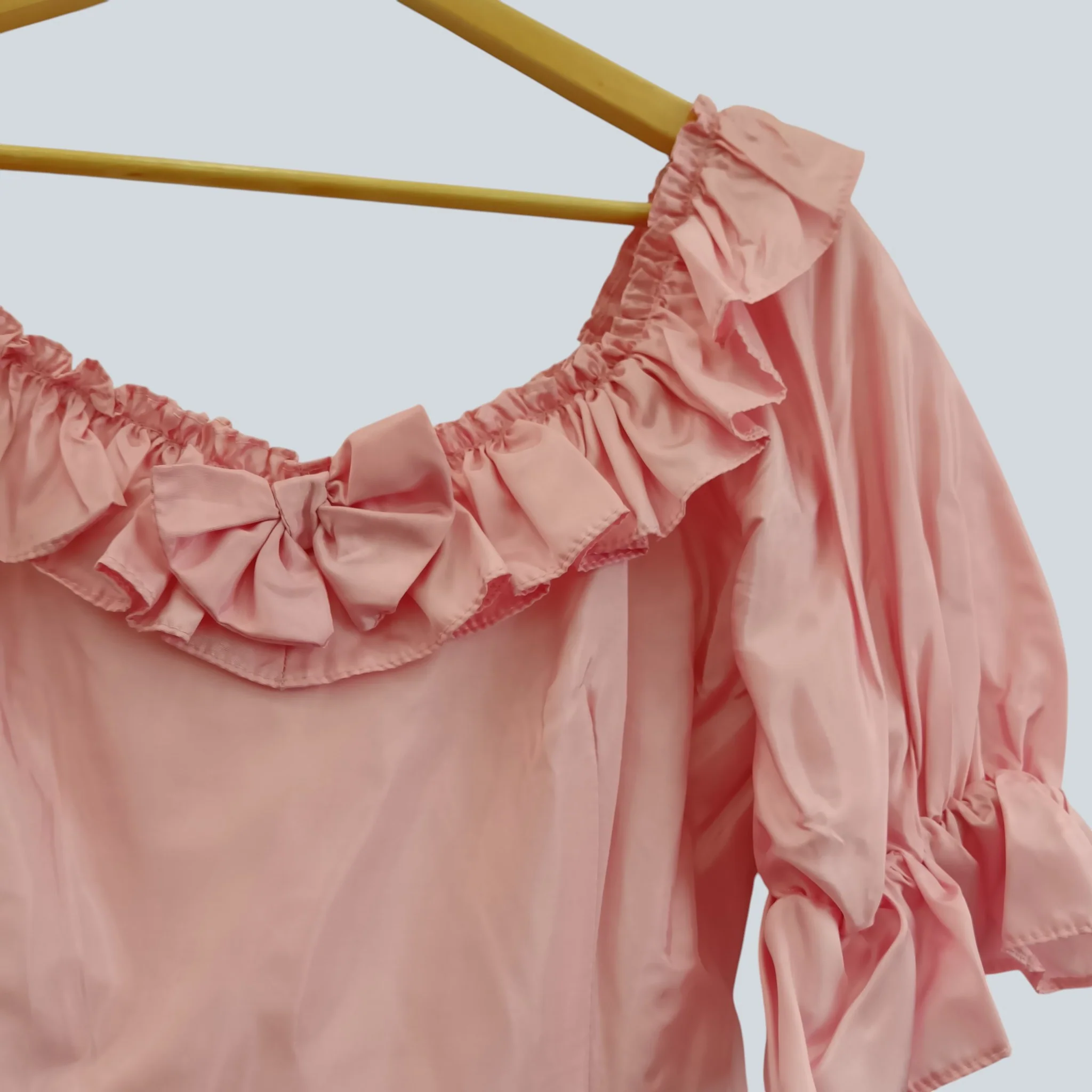 Berktrex Brides Vintage Pink Satin Bridesmaid Dress Puff Sleeves UK 12 Womenswear | Pre-loved - Image 3