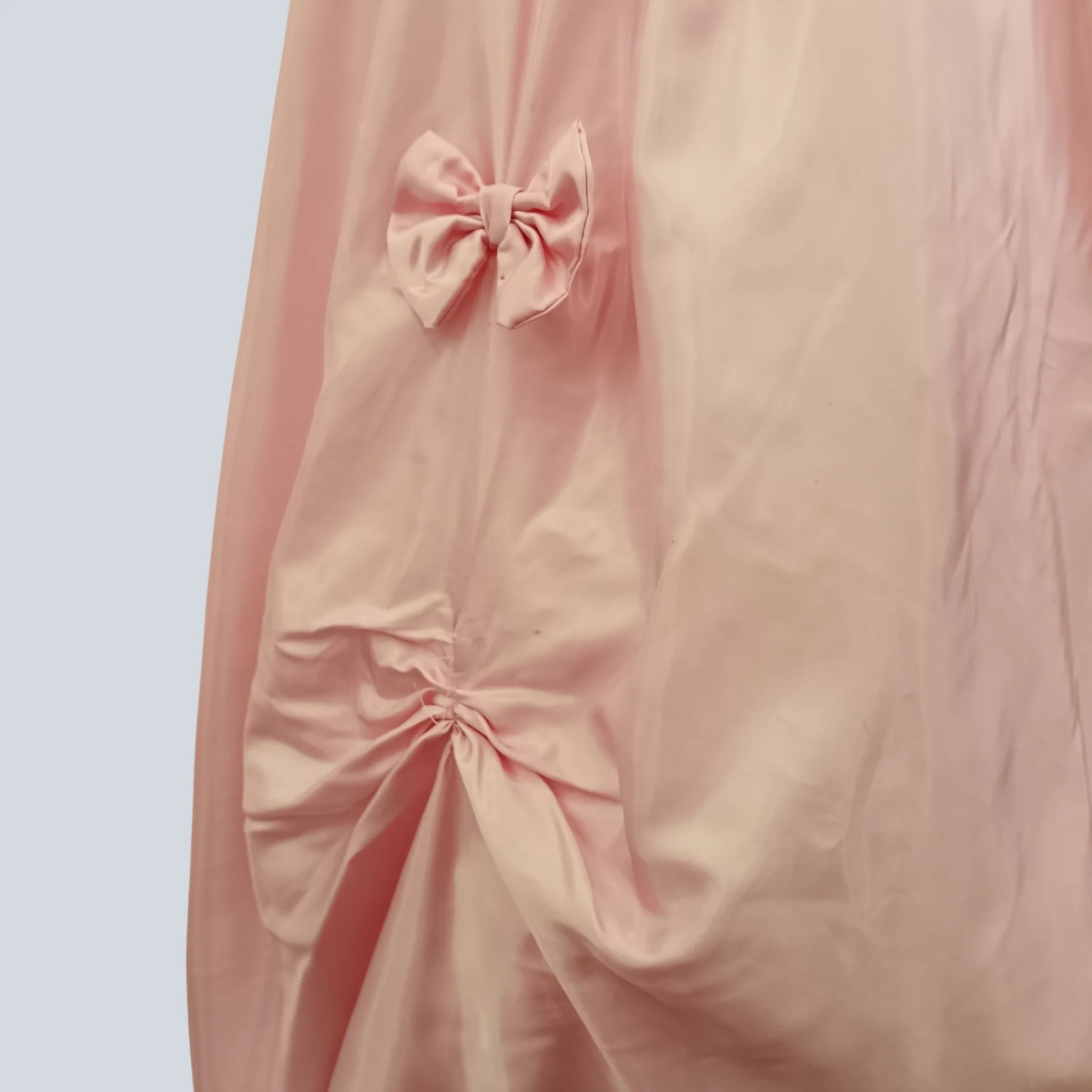 Berktrex Brides Vintage Pink Satin Bridesmaid Dress Puff Sleeves UK 12 Womenswear | Pre-loved - Image 4